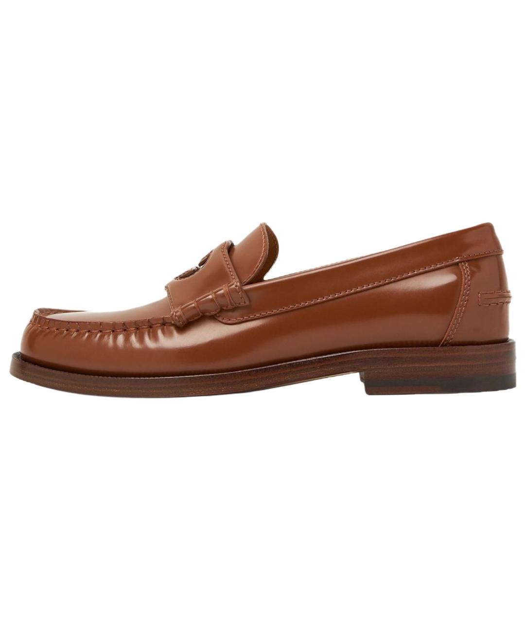 GUCCI Коричневые кожаные лоферы, фото 2