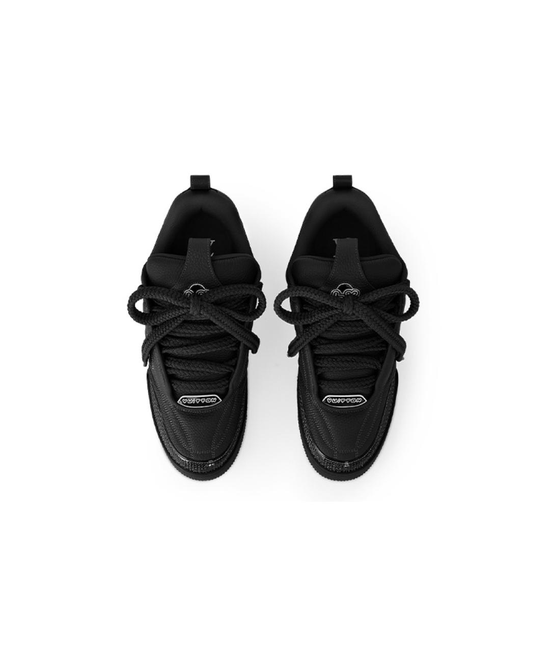 LOUIS VUITTON Черные низкие кроссовки / кеды, фото 4