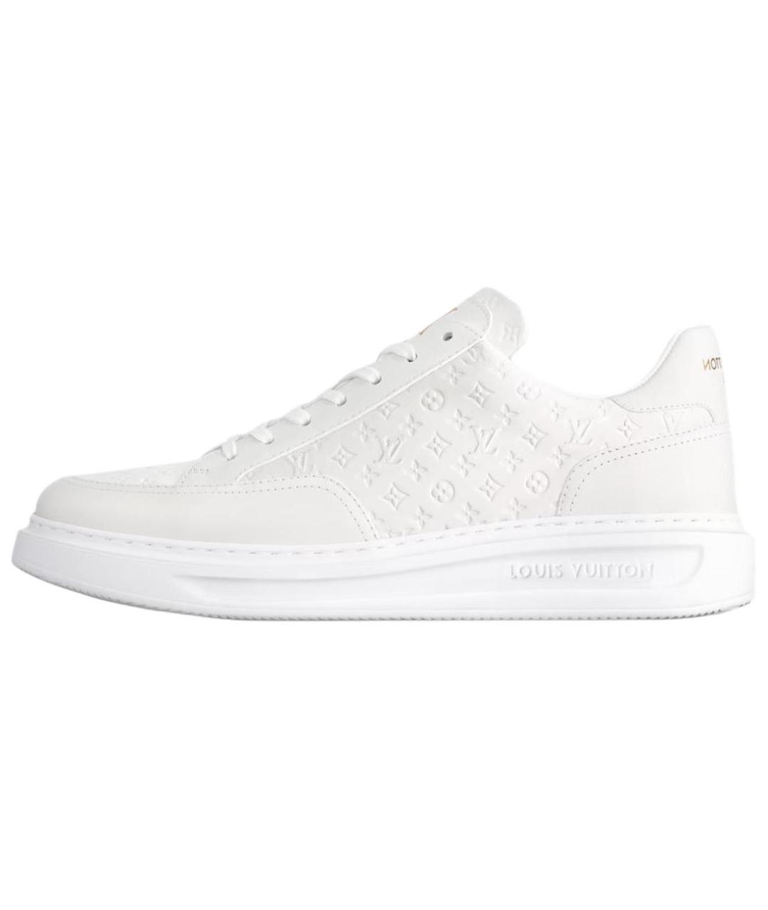LOUIS VUITTON Белые кожаные низкие кроссовки / кеды, фото 2