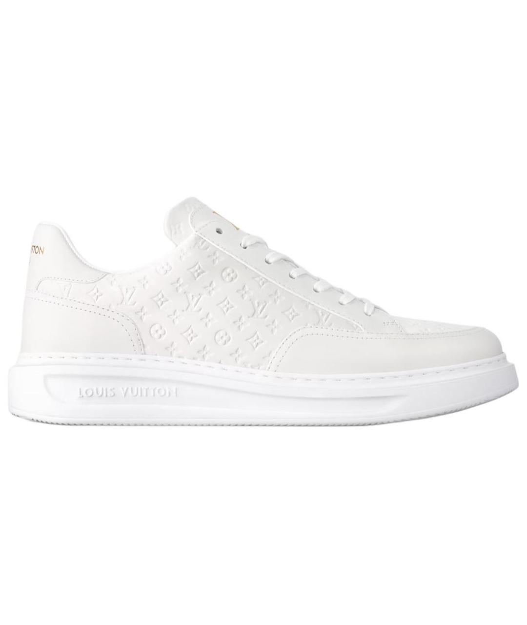 LOUIS VUITTON Белые кожаные низкие кроссовки / кеды, фото 1