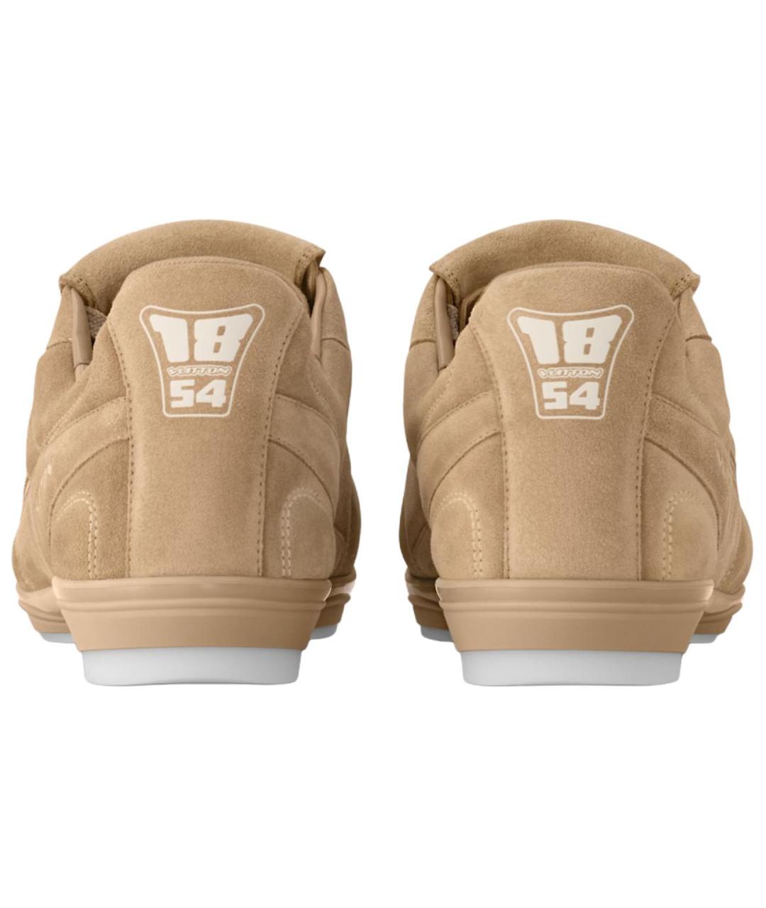 LOUIS VUITTON Коричневые кожаные кроссовки, фото 5