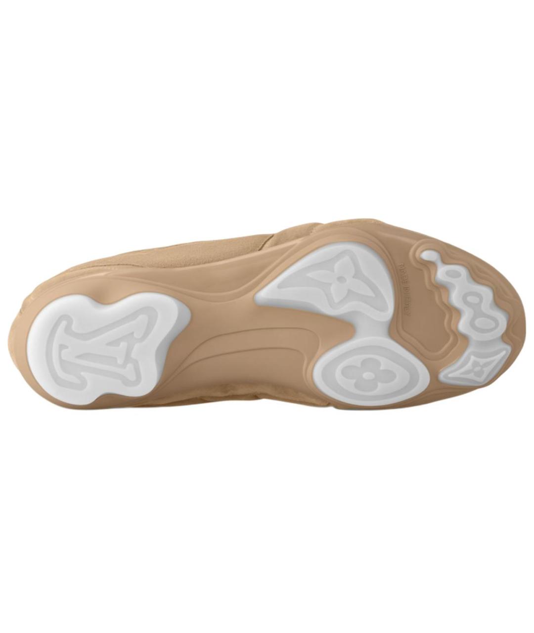 LOUIS VUITTON Коричневые кожаные кроссовки, фото 6