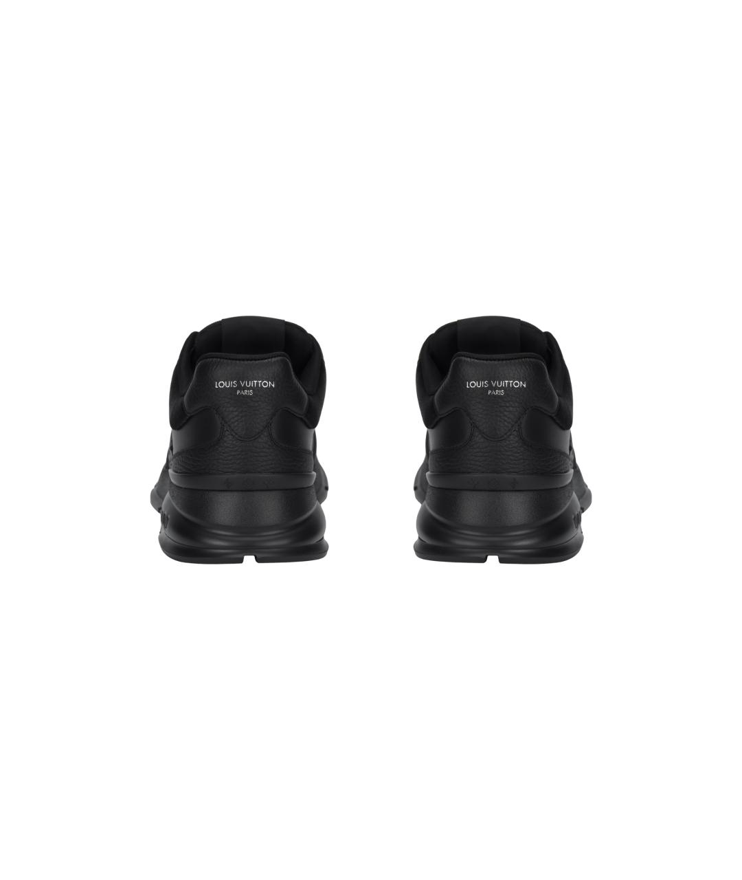 LOUIS VUITTON Черные кожаные высокие кроссовки / кеды, фото 3