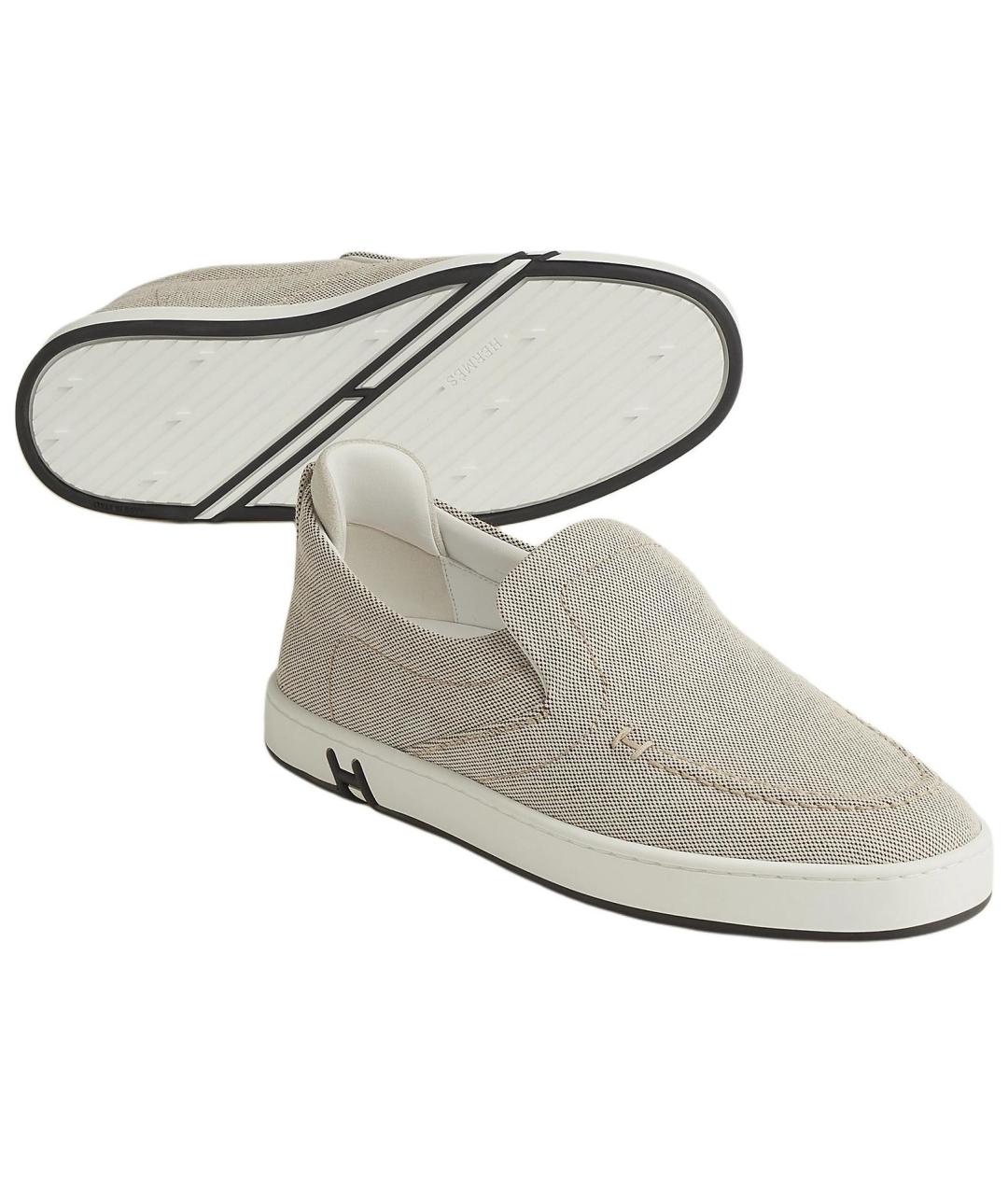 HERMES Белые слипоны, фото 3