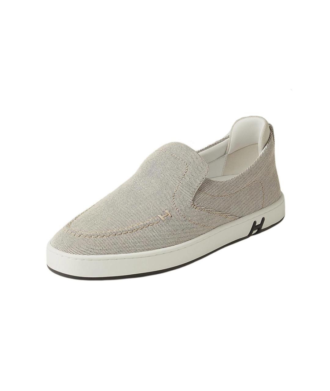 HERMES Белые слипоны, фото 4