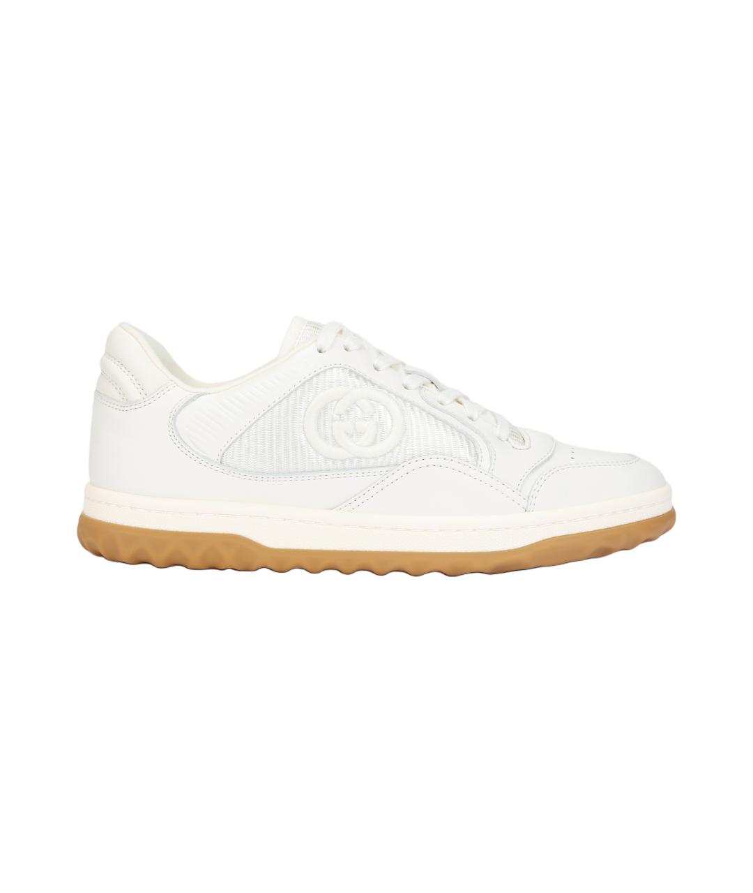 GUCCI Белые кожаные кроссовки, фото 6