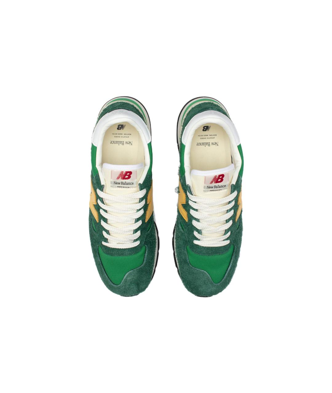 NEW BALANCE Зеленые замшевые кроссовки, фото 3