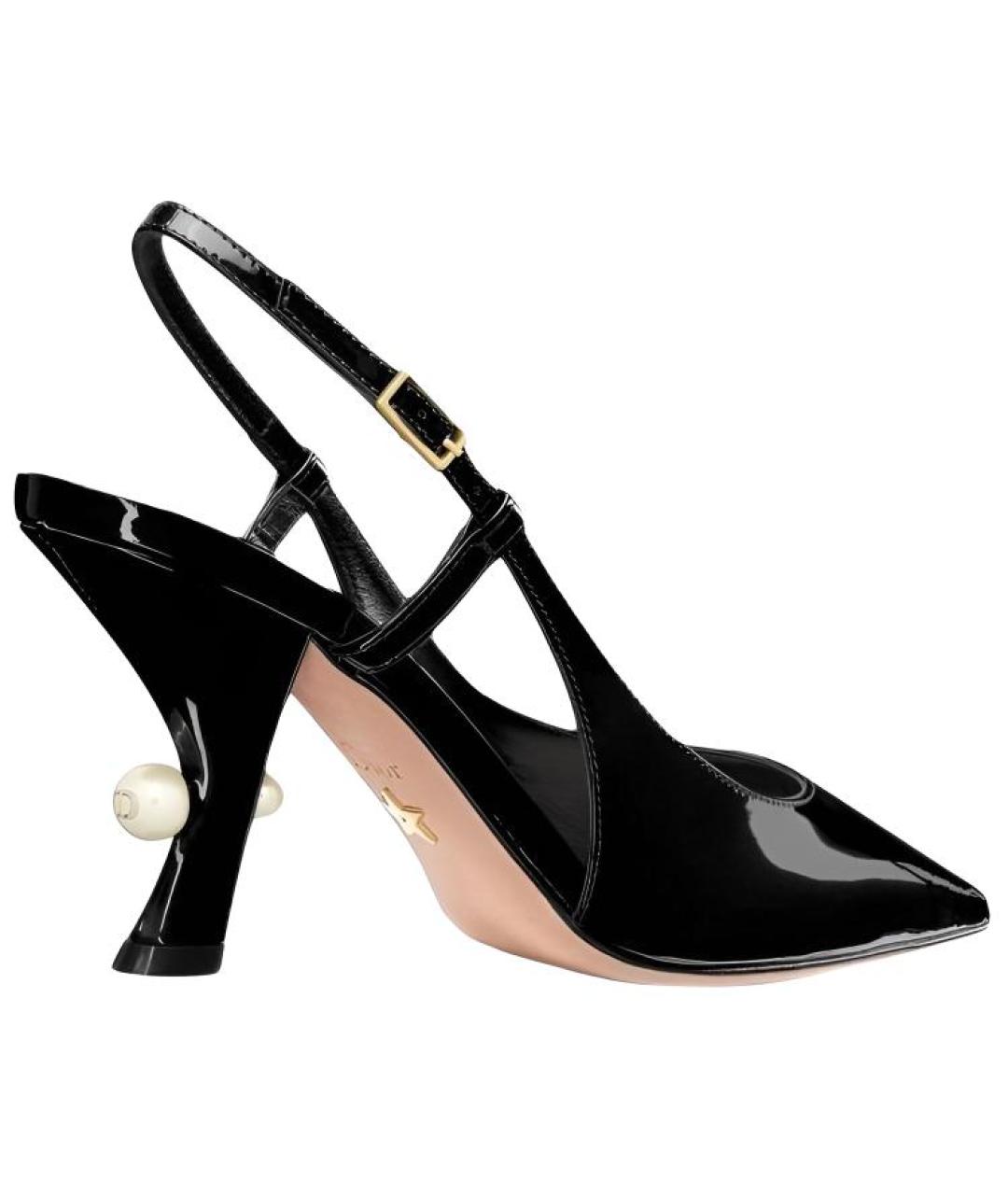 CHRISTIAN DIOR Черные кожаные туфли, фото 5