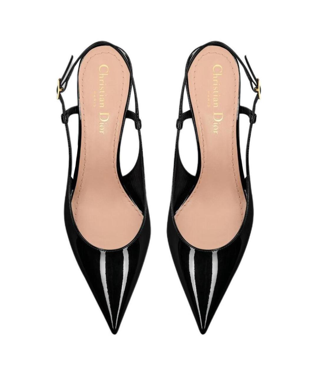 CHRISTIAN DIOR Черные кожаные туфли, фото 4