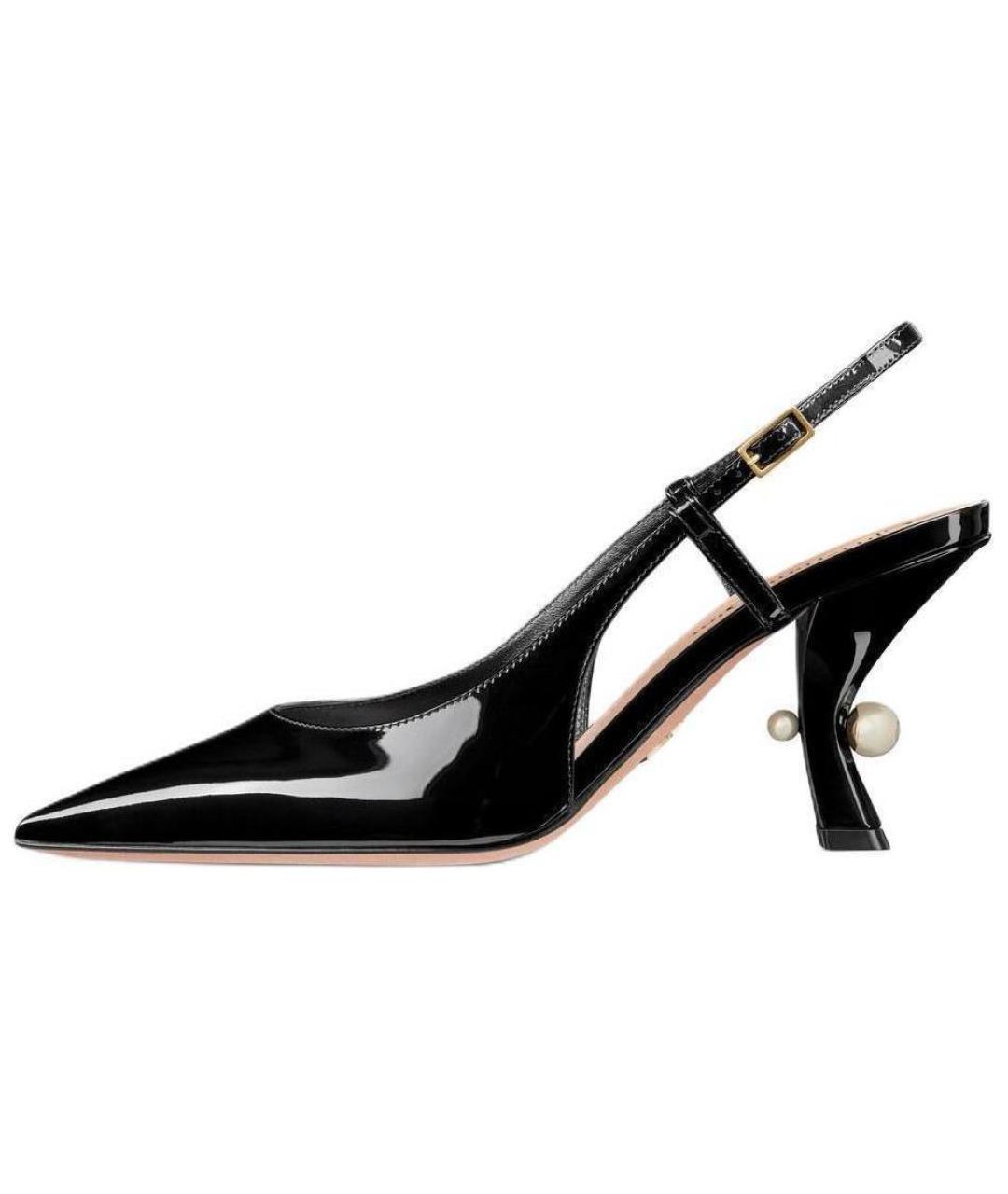 CHRISTIAN DIOR Черные кожаные туфли, фото 2