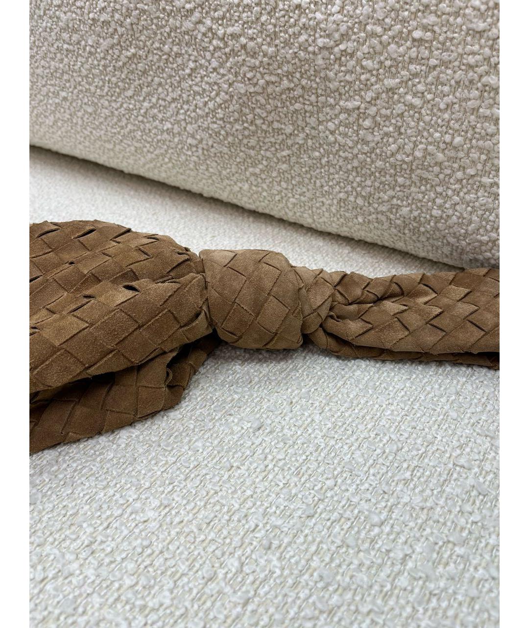 BOTTEGA VENETA Коричневая замшевая сумка с короткими ручками, фото 5