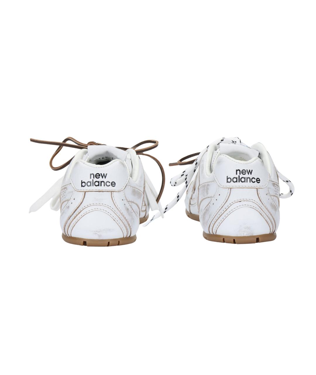 MIU MIU Белые кожаные кроссовки, фото 4