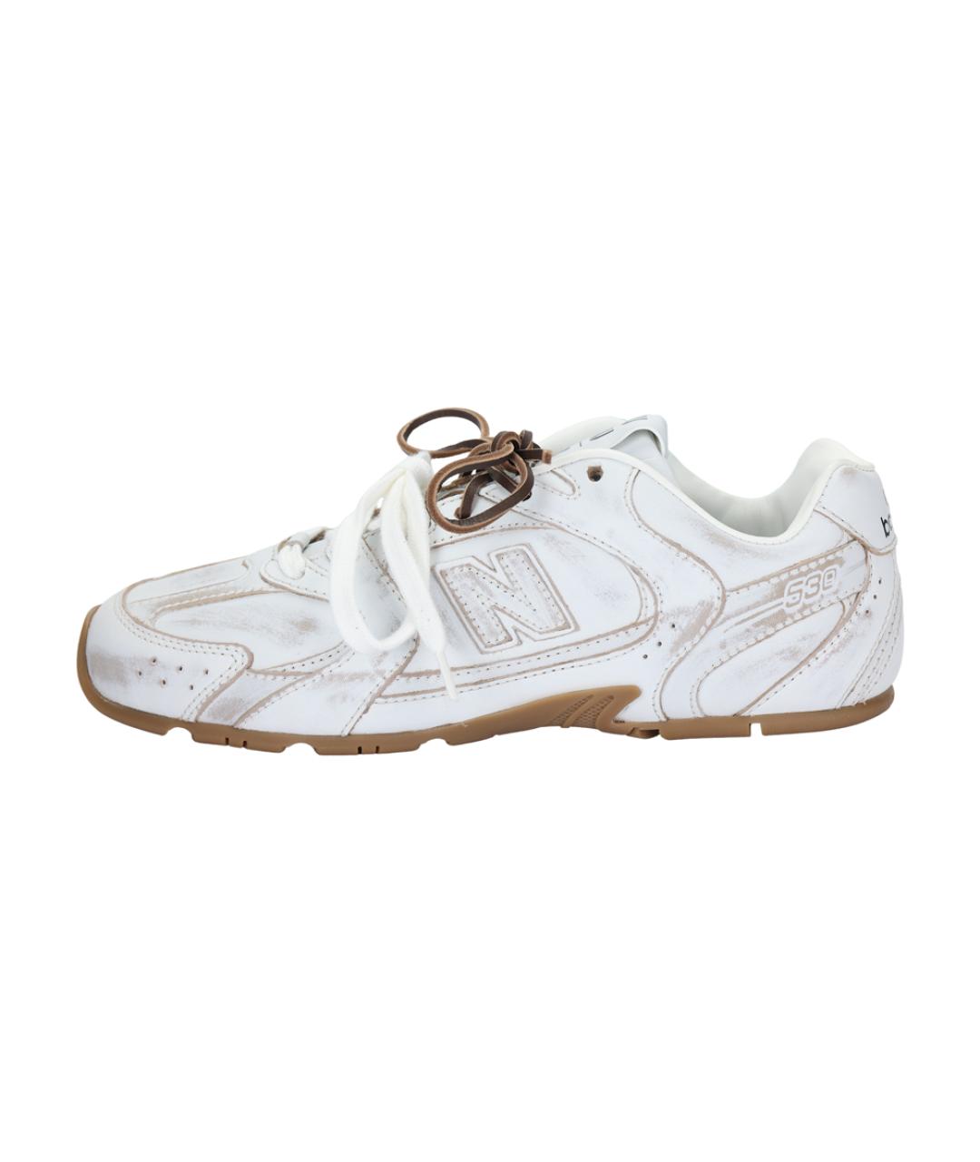 MIU MIU Белые кожаные кроссовки, фото 2