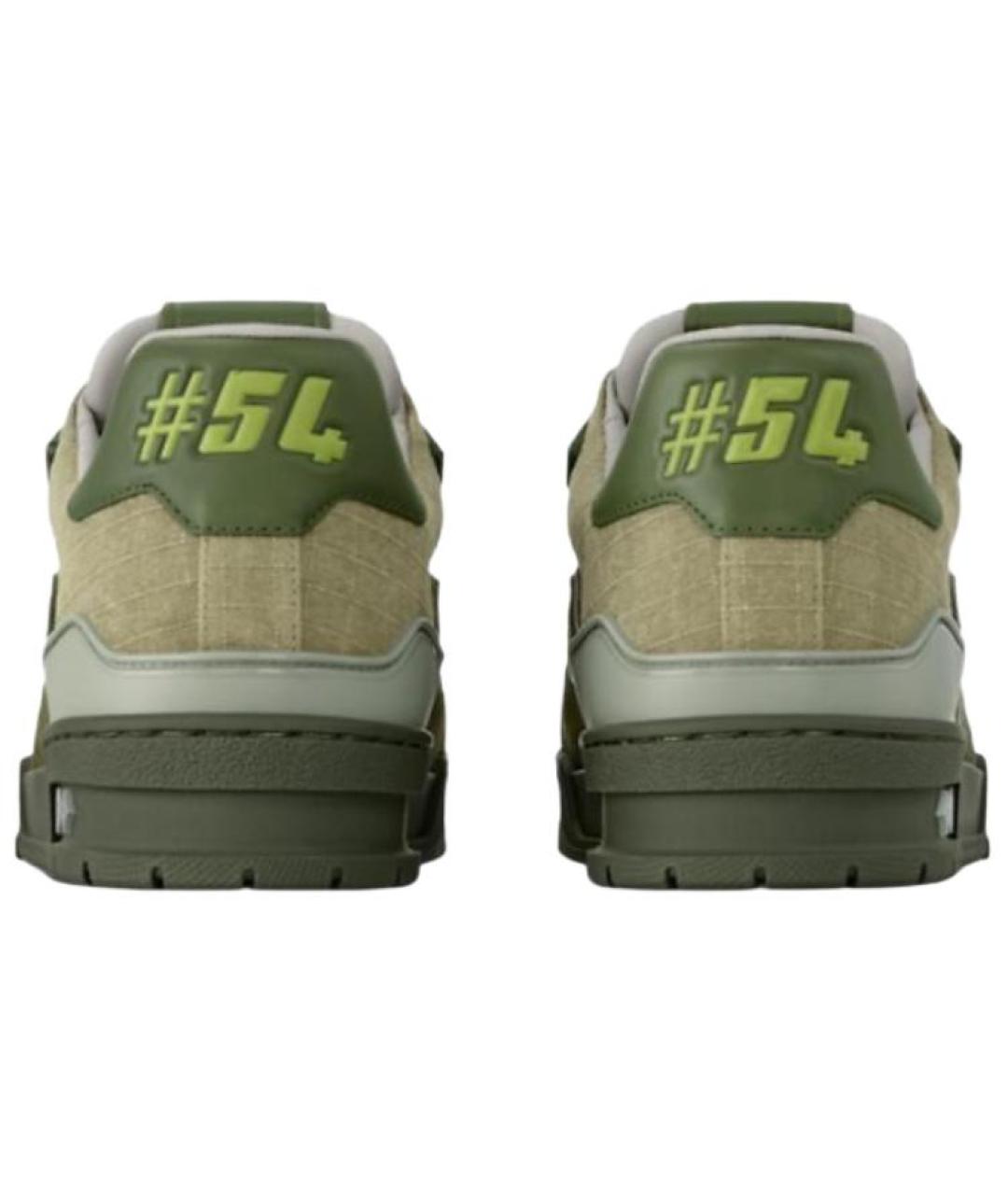 LOUIS VUITTON Зеленые замшевые низкие кроссовки / кеды, фото 5