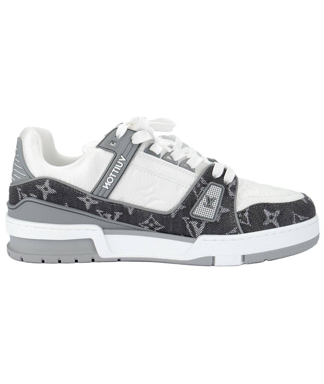 LOUIS VUITTON Серые кроссовки, фото 1