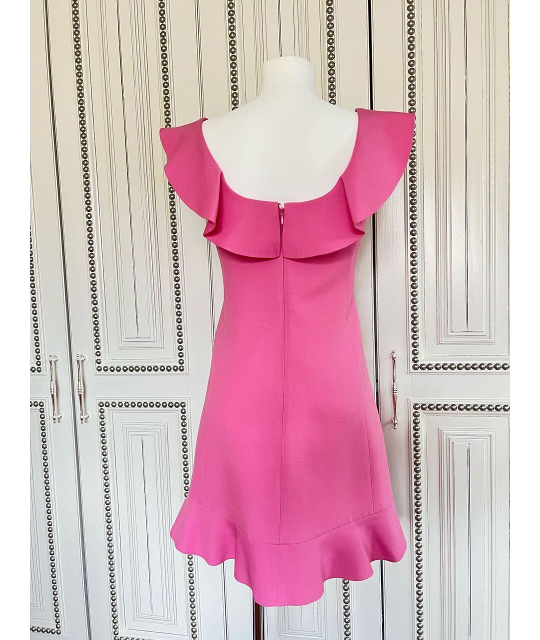VALENTINO Розовое хлопковое коктейльное платье, фото 4
