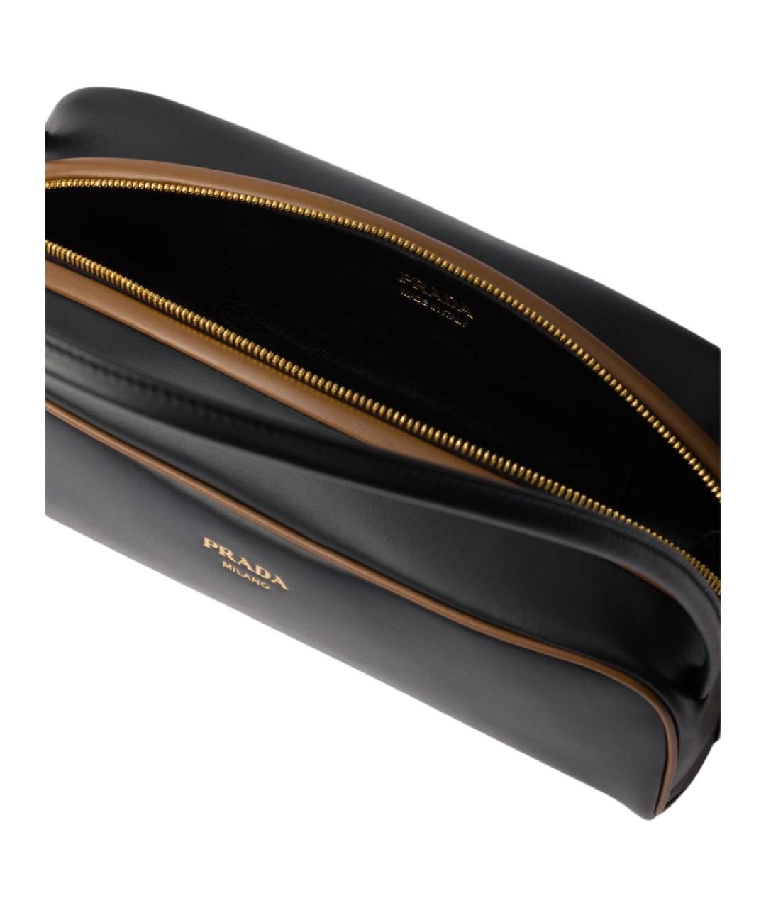 PRADA Черная кожаная сумка через плечо, фото 4