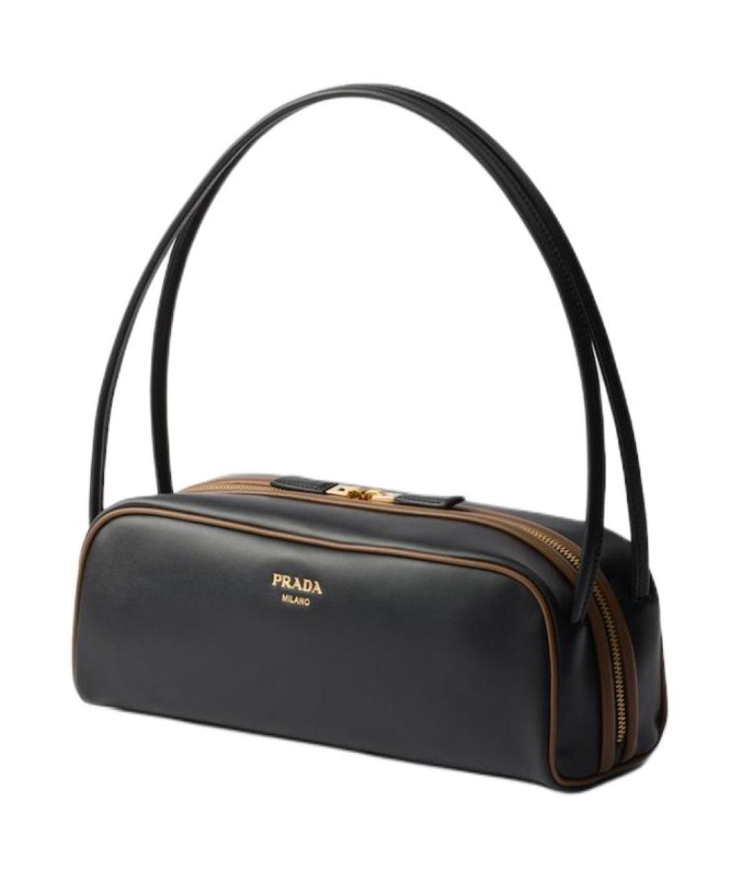PRADA Черная кожаная сумка через плечо, фото 2