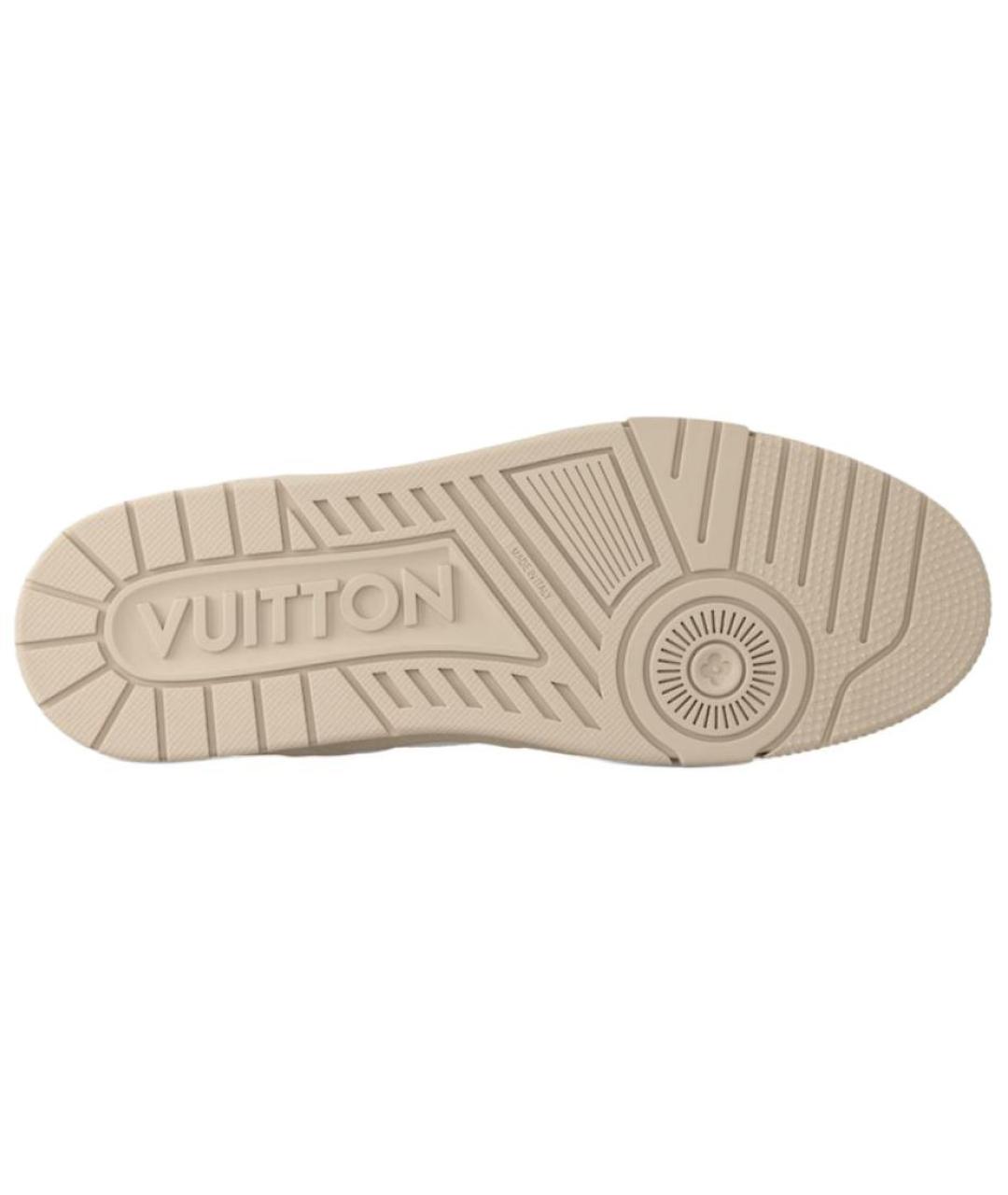 LOUIS VUITTON Бежевые кожаные низкие кроссовки / кеды, фото 6