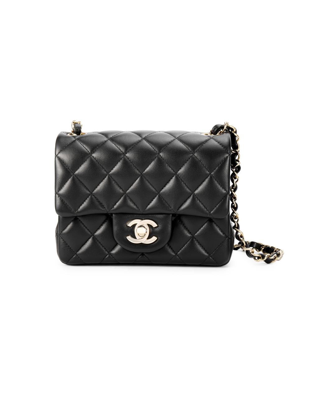 CHANEL Черная кожаная сумка через плечо, фото 6