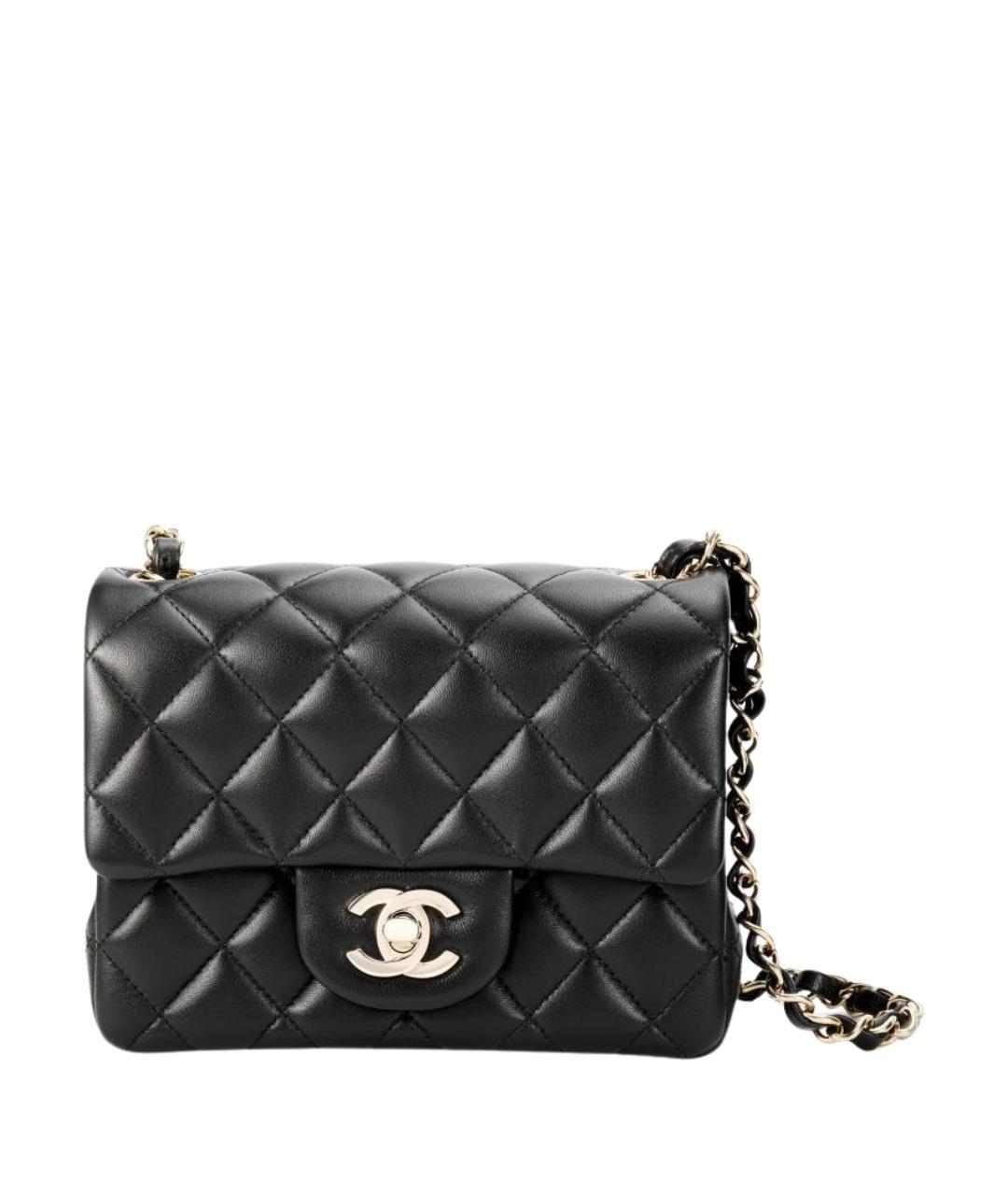 CHANEL Черная кожаная сумка через плечо, фото 1