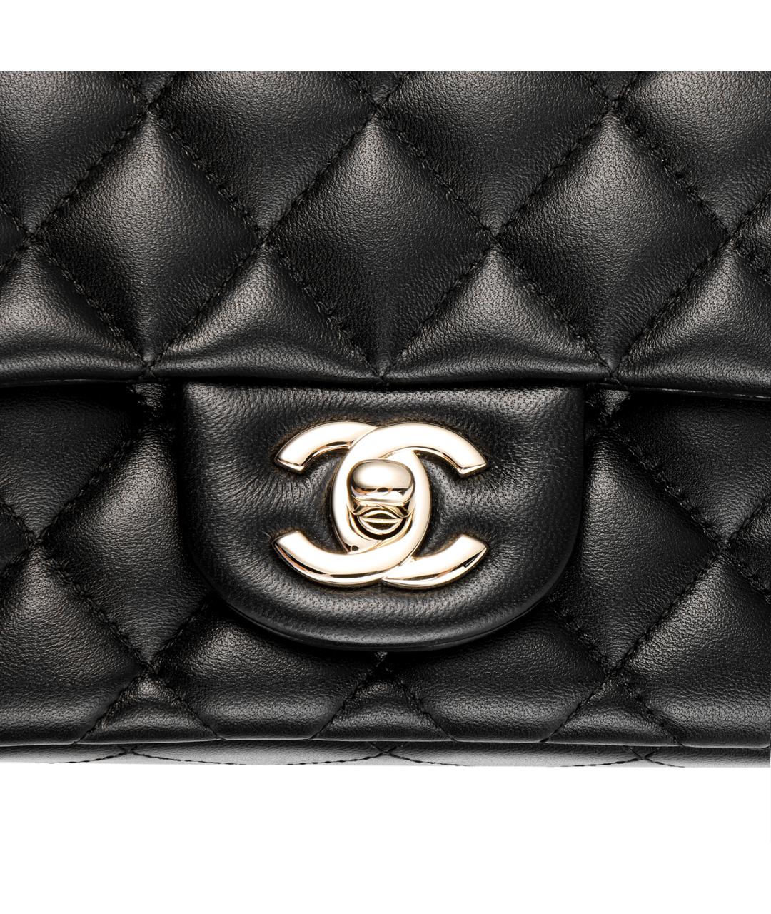 CHANEL Черная кожаная сумка через плечо, фото 5