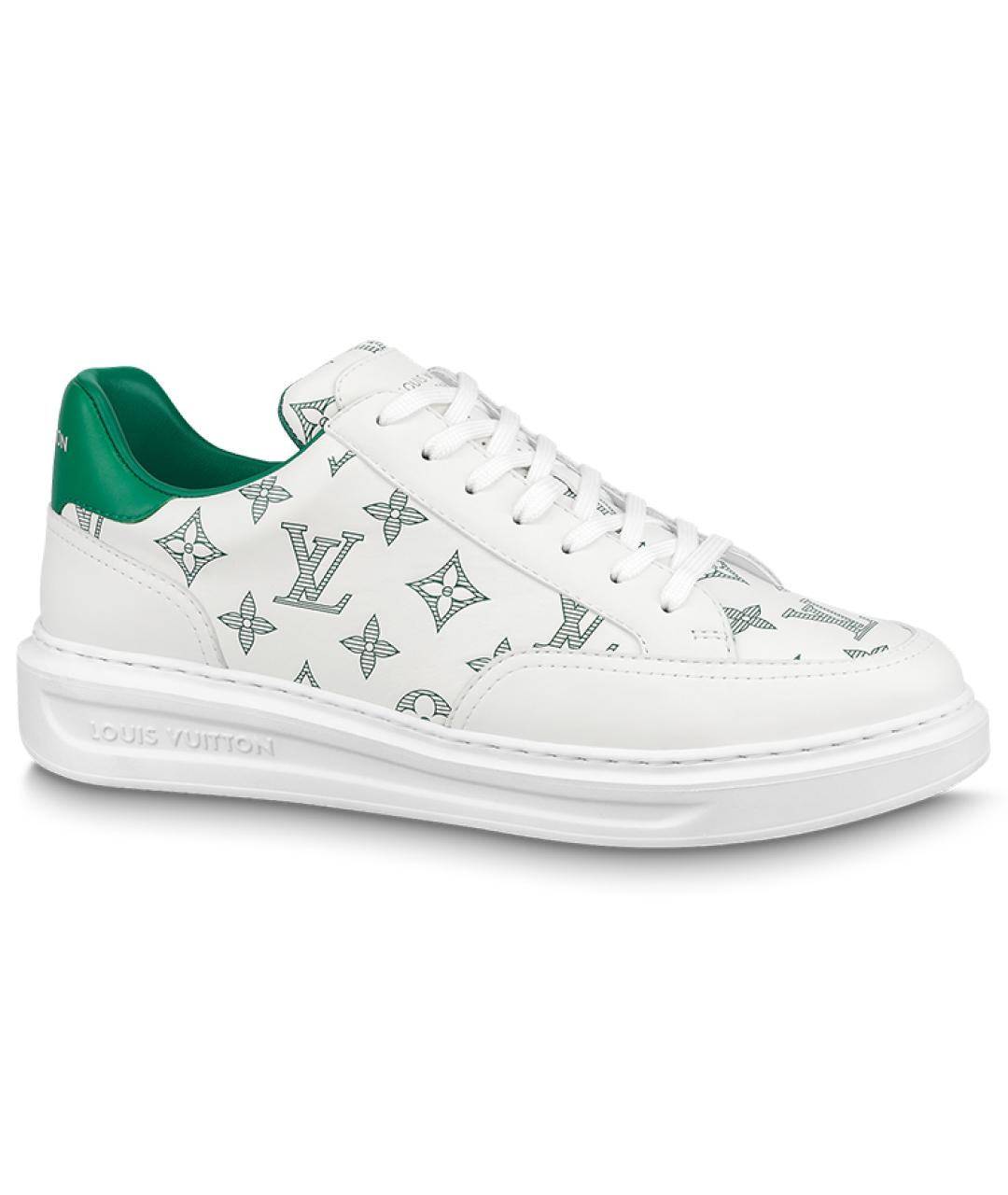LOUIS VUITTON Белые кожаные низкие кроссовки / кеды, фото 1