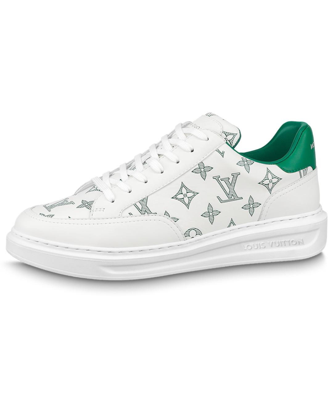 LOUIS VUITTON Белые кожаные низкие кроссовки / кеды, фото 2