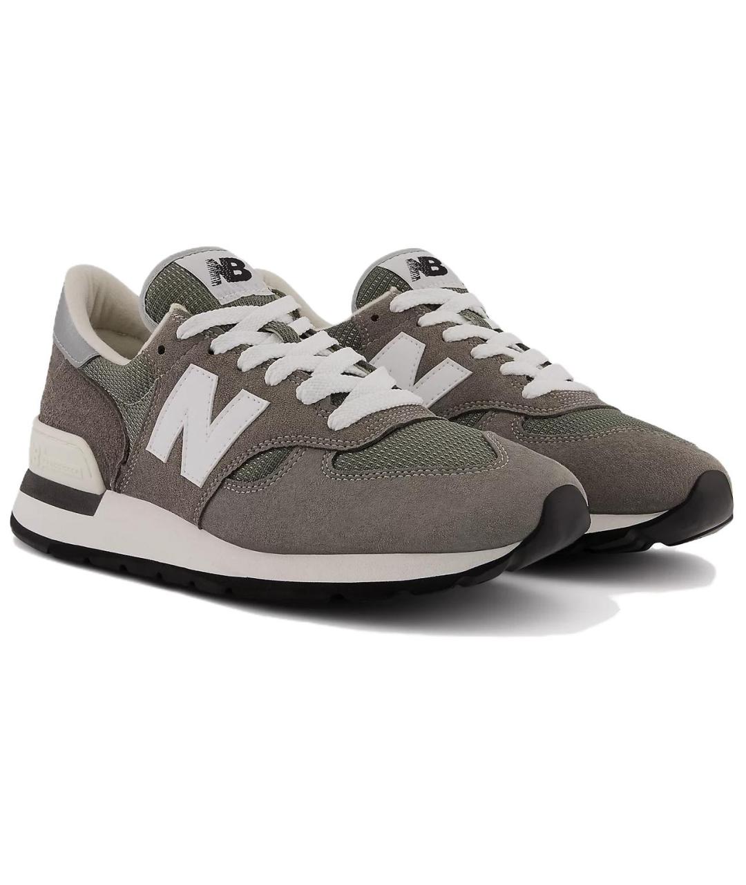 NEW BALANCE Серые замшевые кроссовки, фото 3