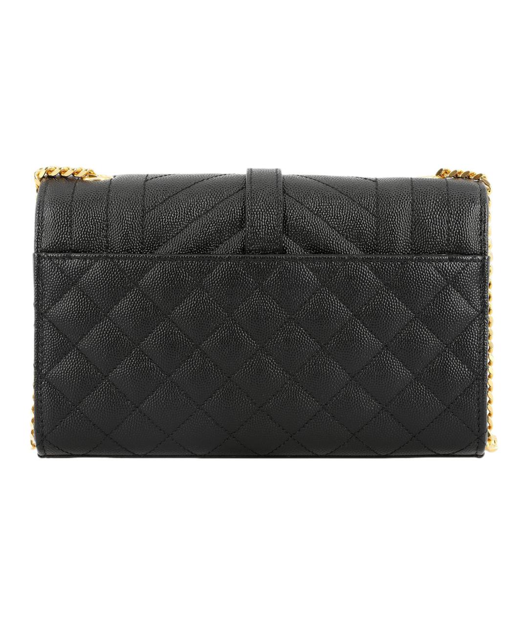 SAINT LAURENT Черная кожаная сумка через плечо, фото 4