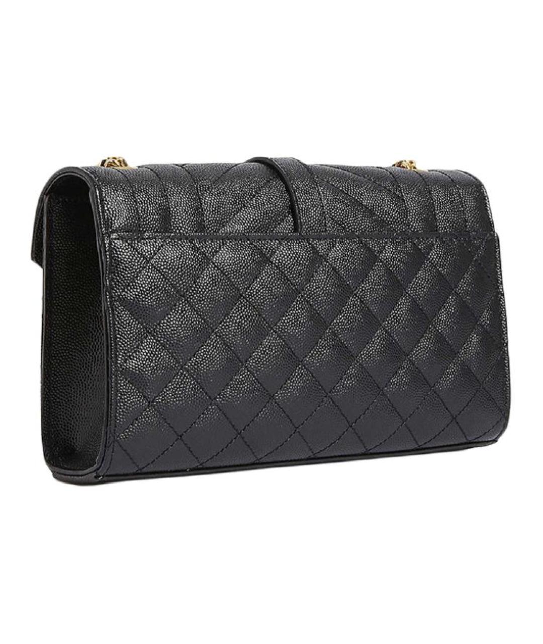 SAINT LAURENT Черная кожаная сумка через плечо, фото 3