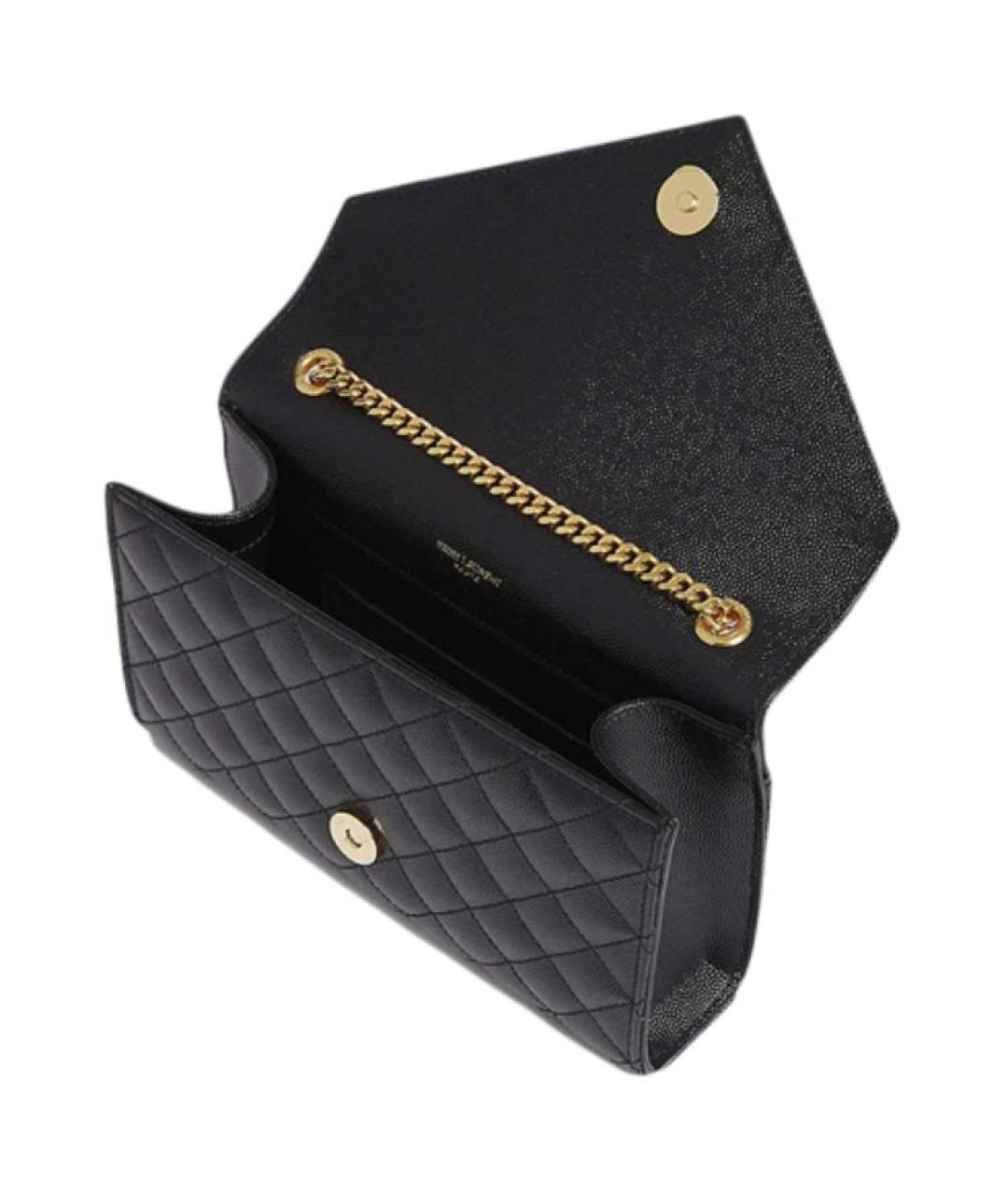 SAINT LAURENT Черная кожаная сумка через плечо, фото 6