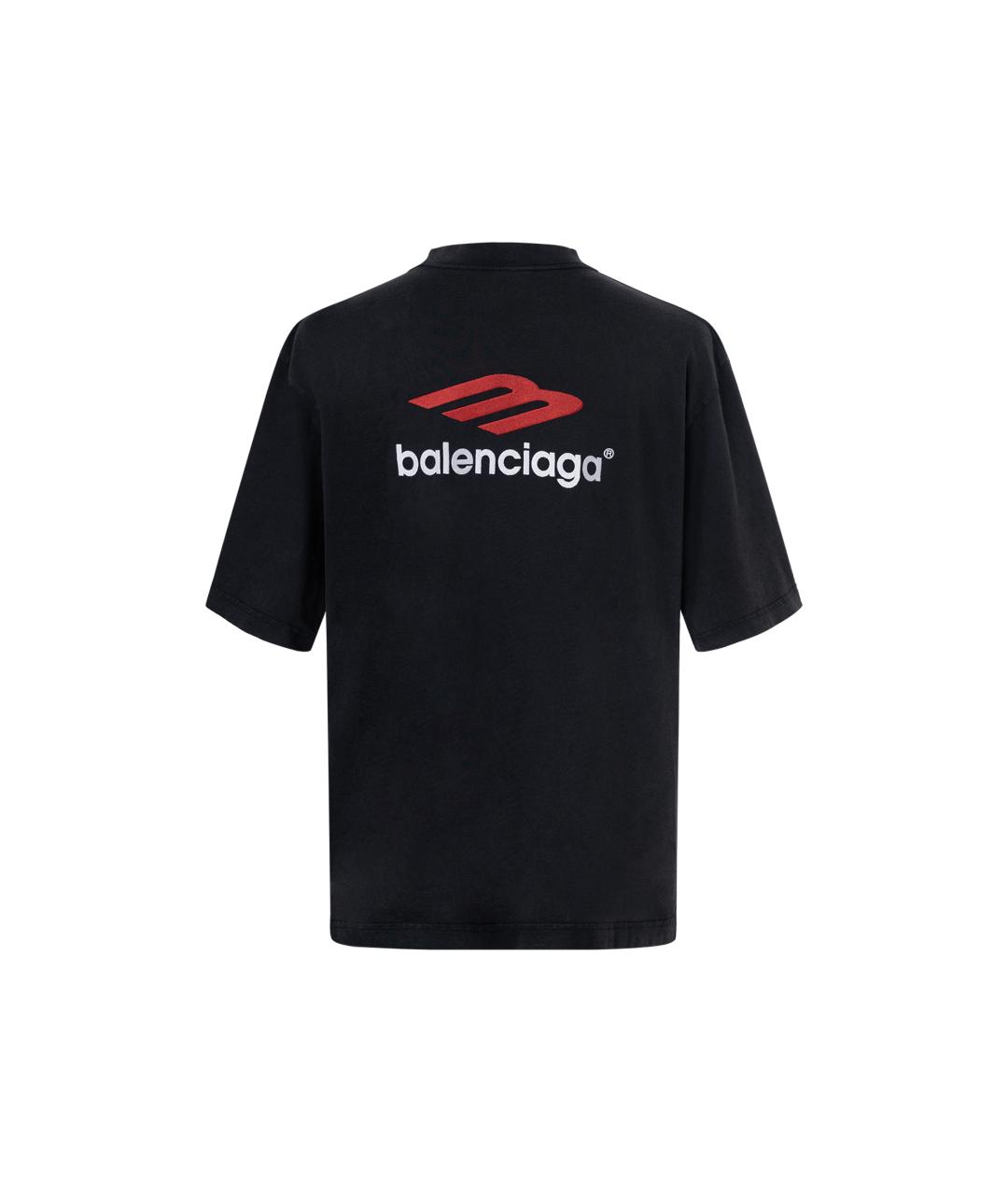 BALENCIAGA Черная футболка, фото 2