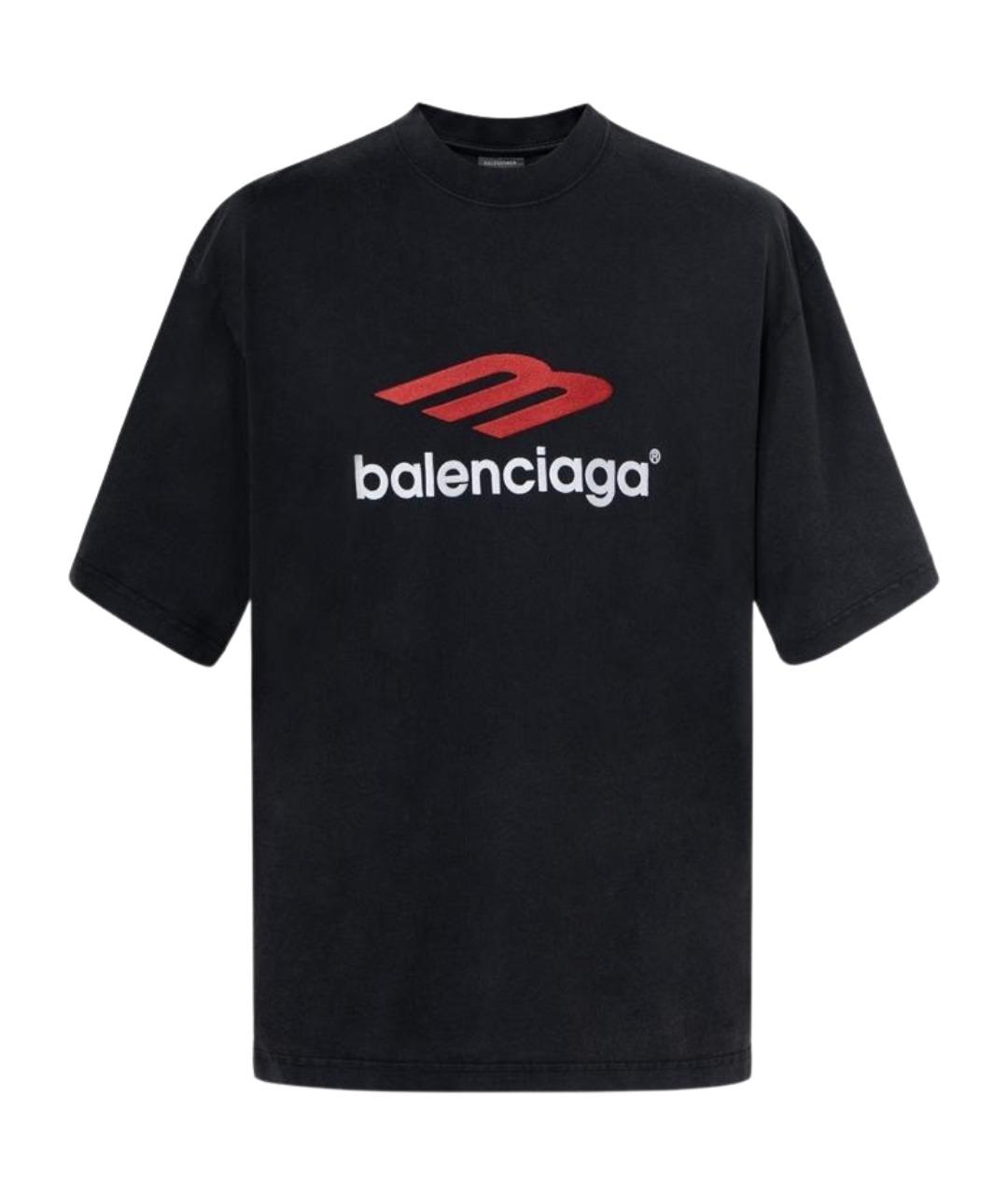 BALENCIAGA Черная футболка, фото 1