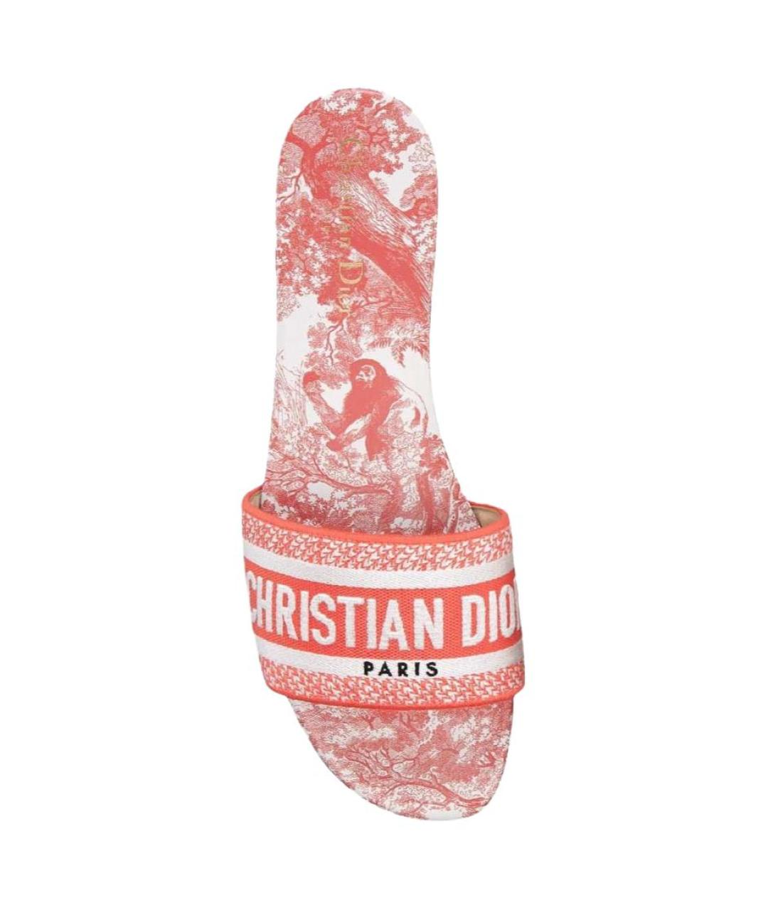 CHRISTIAN DIOR Розовые текстильные сандалии, фото 4