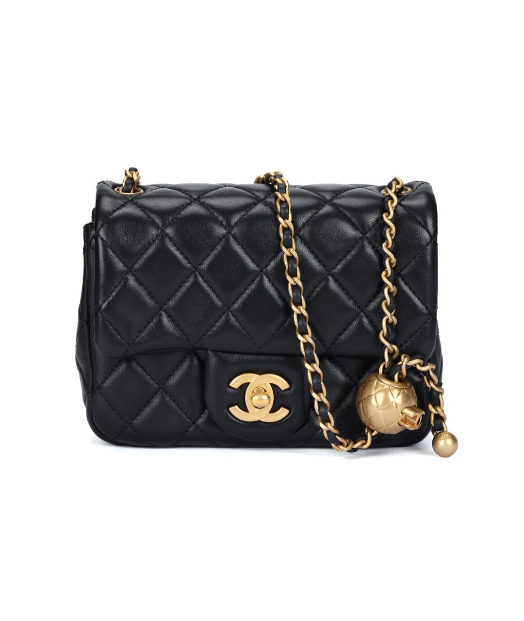 CHANEL Черная кожаная сумка через плечо, фото 5