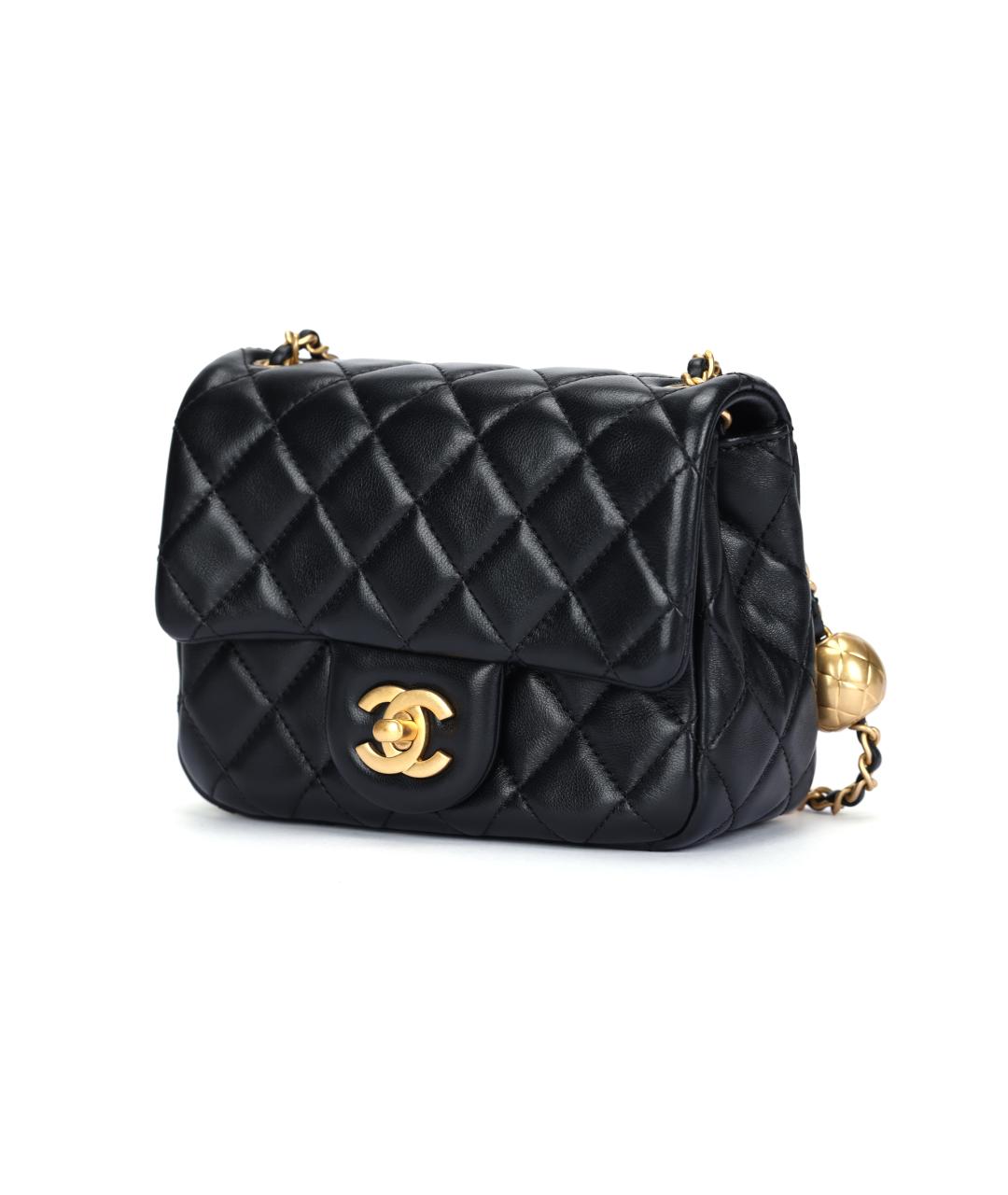 CHANEL Черная кожаная сумка через плечо, фото 2