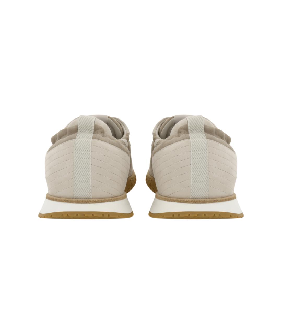 HERMES Бежевые низкие кроссовки / кеды, фото 5