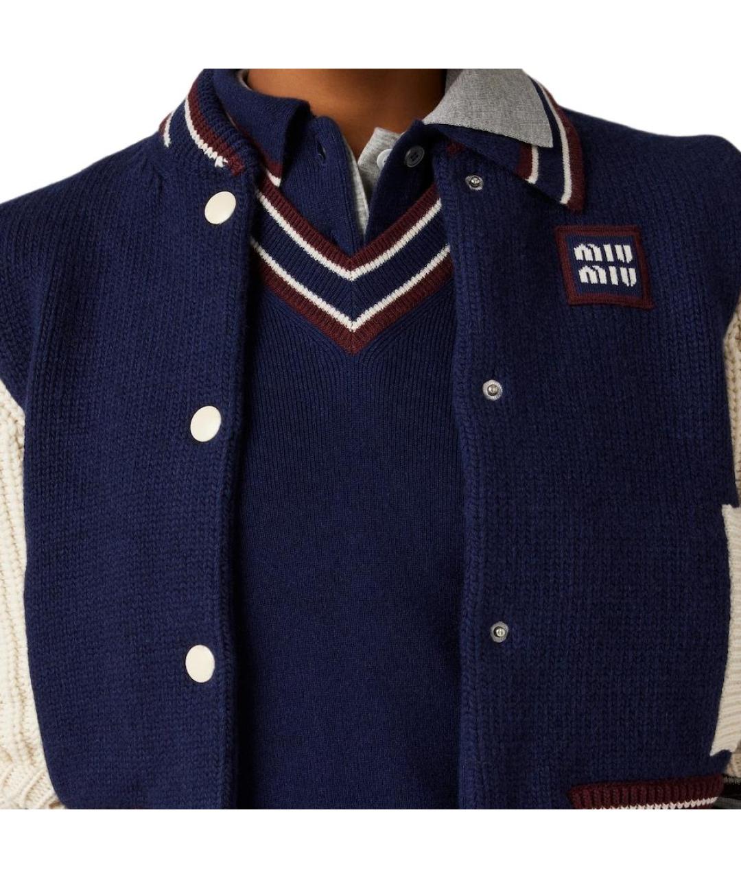 MIU MIU Темно-синяя жилетка, фото 5