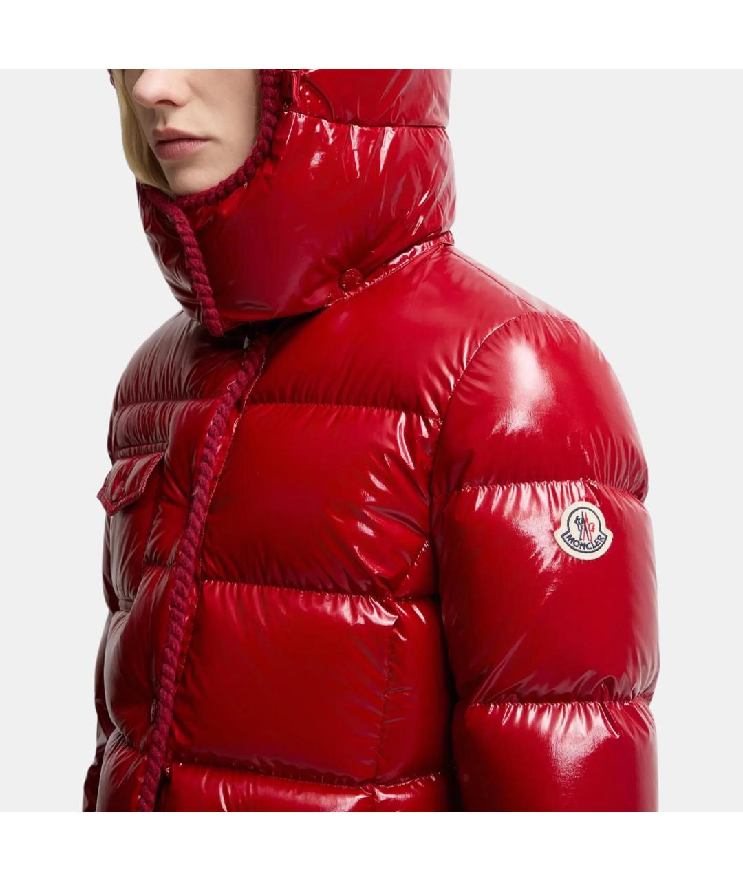 MONCLER Красный пуховик, фото 5