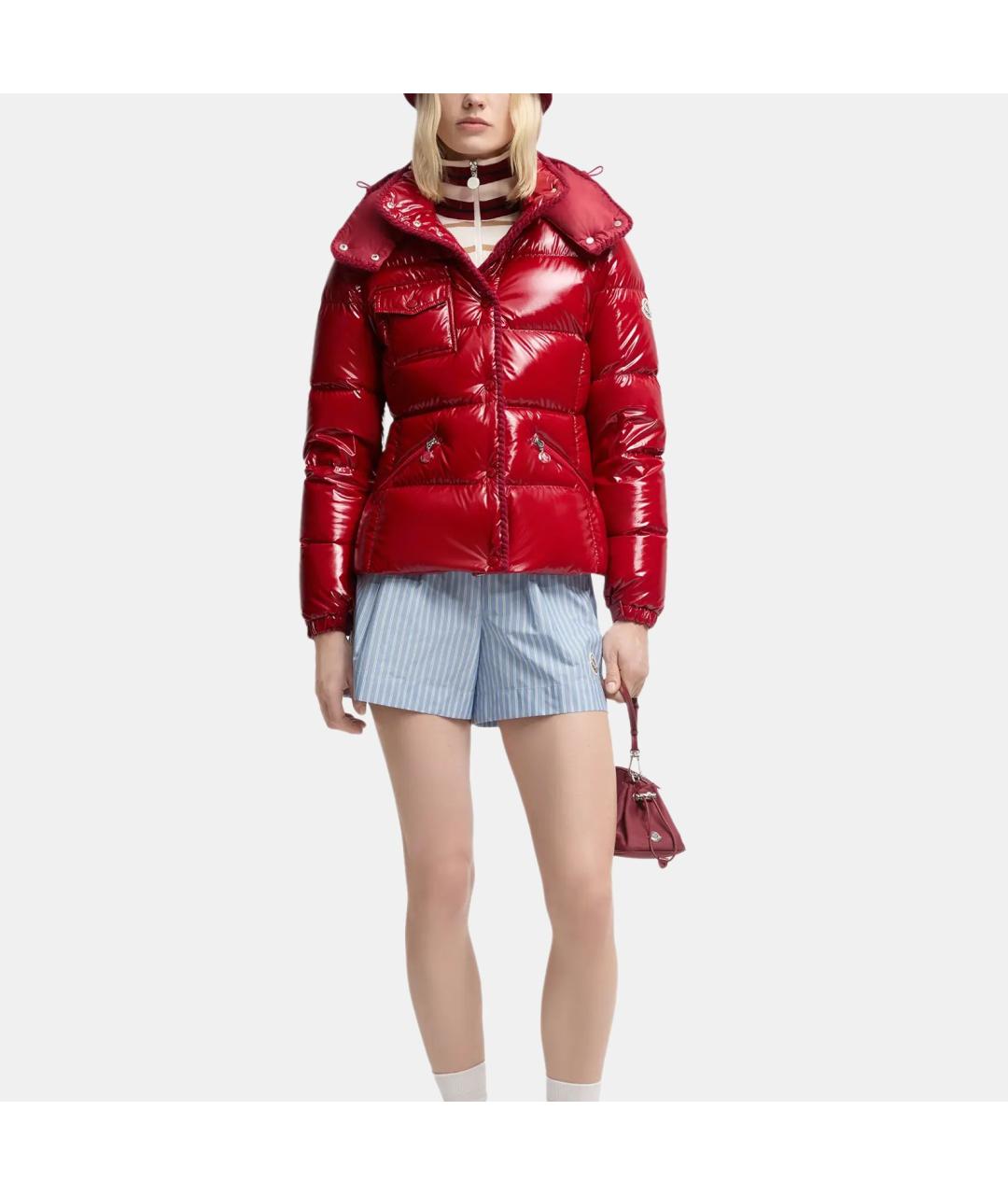 MONCLER Красный пуховик, фото 2
