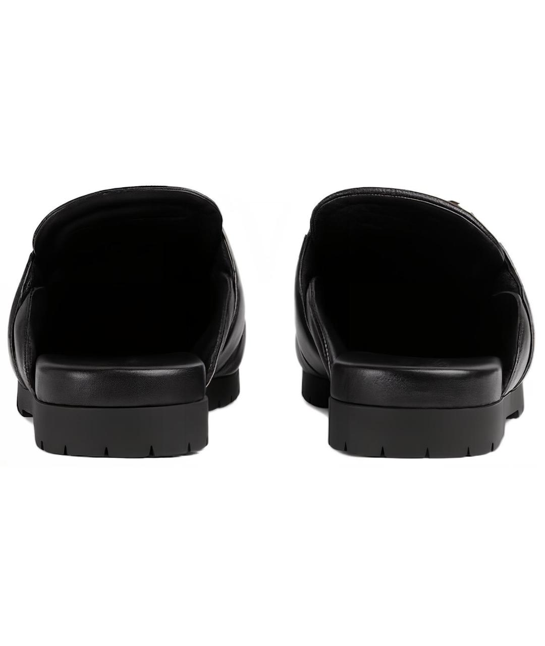 GUCCI Черные кожаные слипоны, фото 4