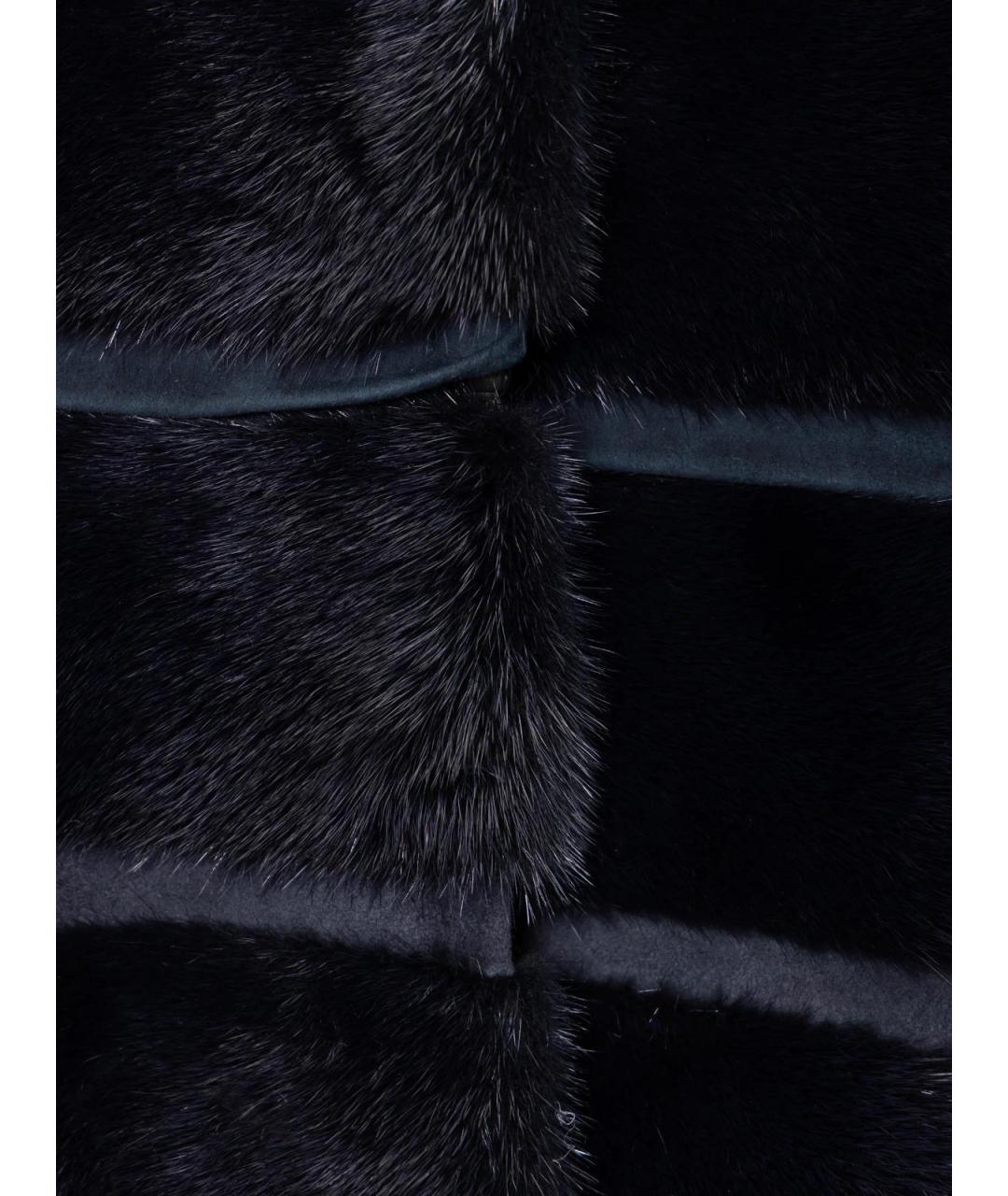 SIMONETTA RAVIZZA Синяя меховая шуба, фото 3