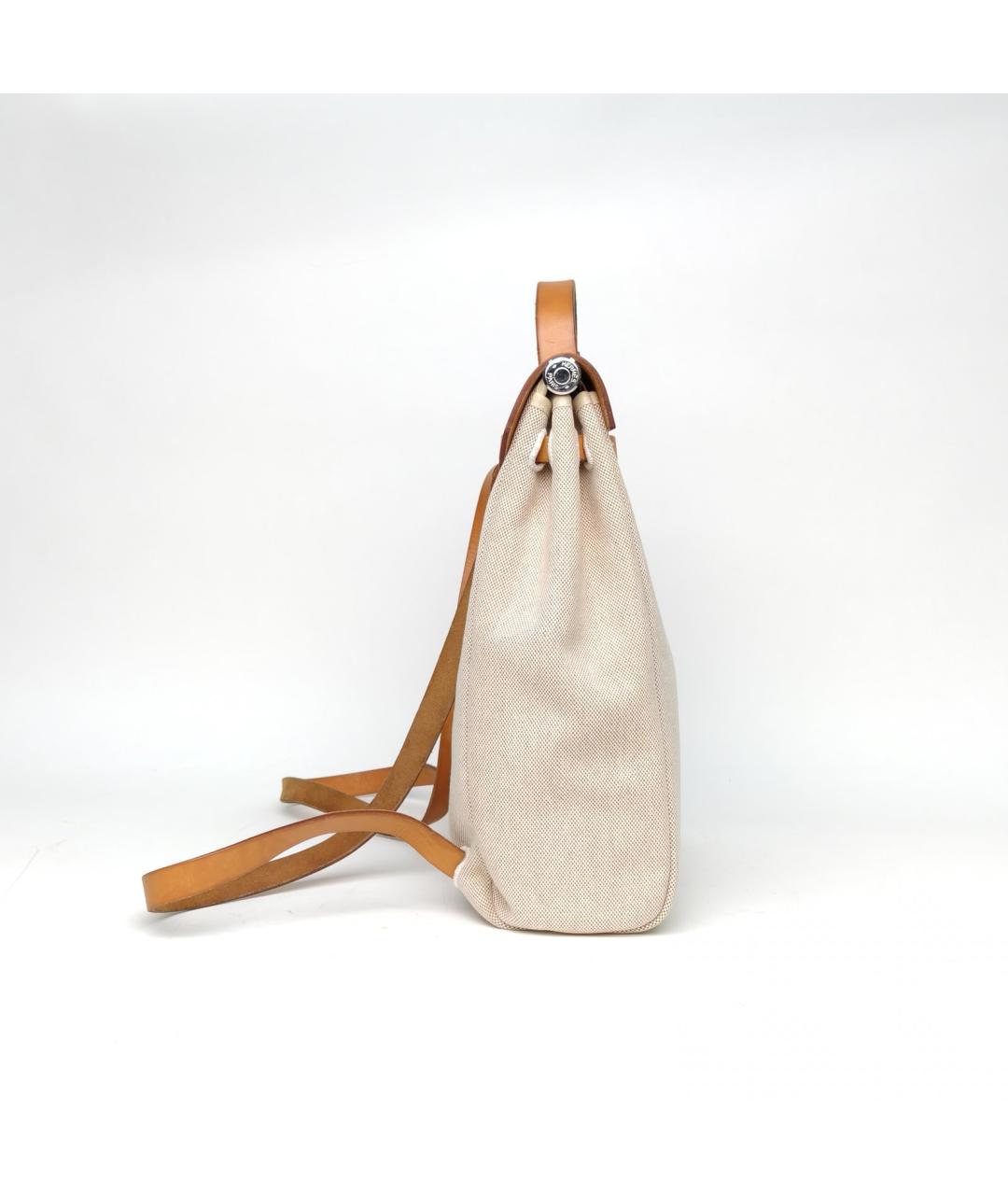 HERMES Бежевая сумка с короткими ручками, фото 5