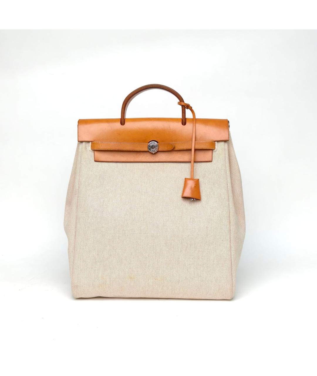 HERMES Бежевая сумка с короткими ручками, фото 2