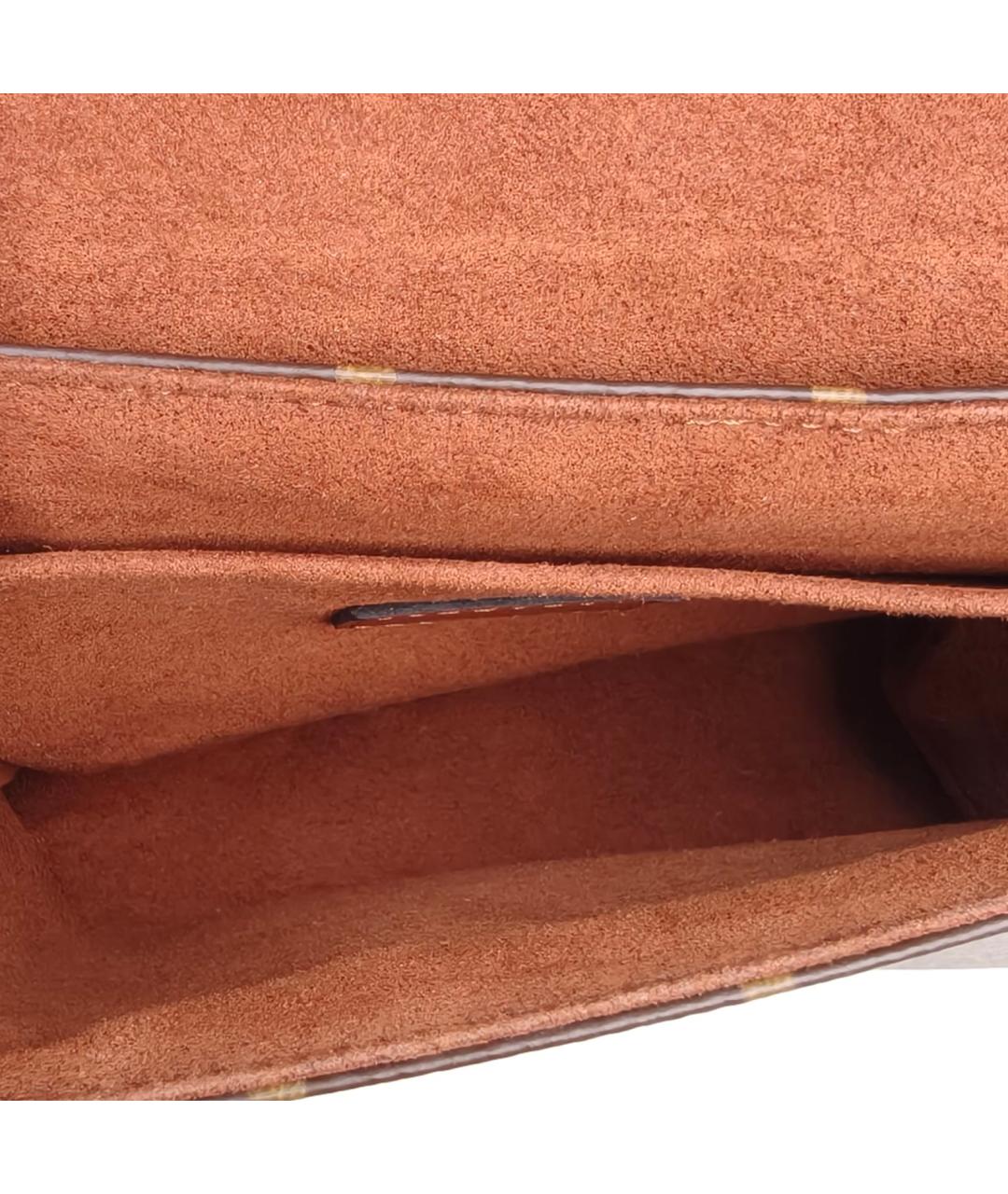 LOUIS VUITTON Коричневая кожаная сумка через плечо, фото 7