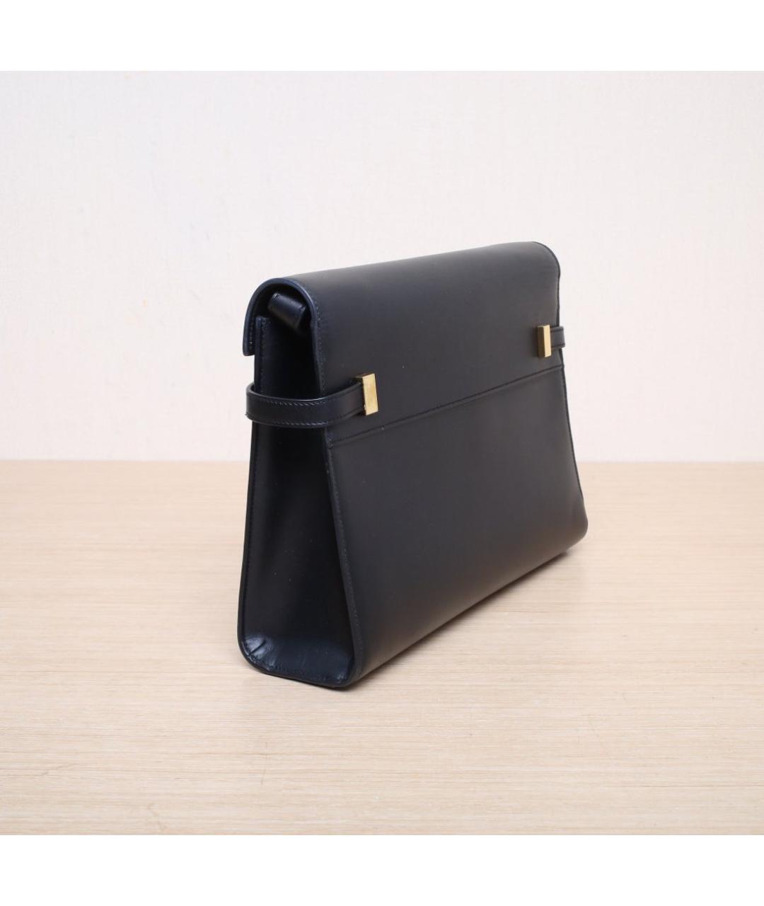 SAINT LAURENT Черная кожаная сумка через плечо, фото 6