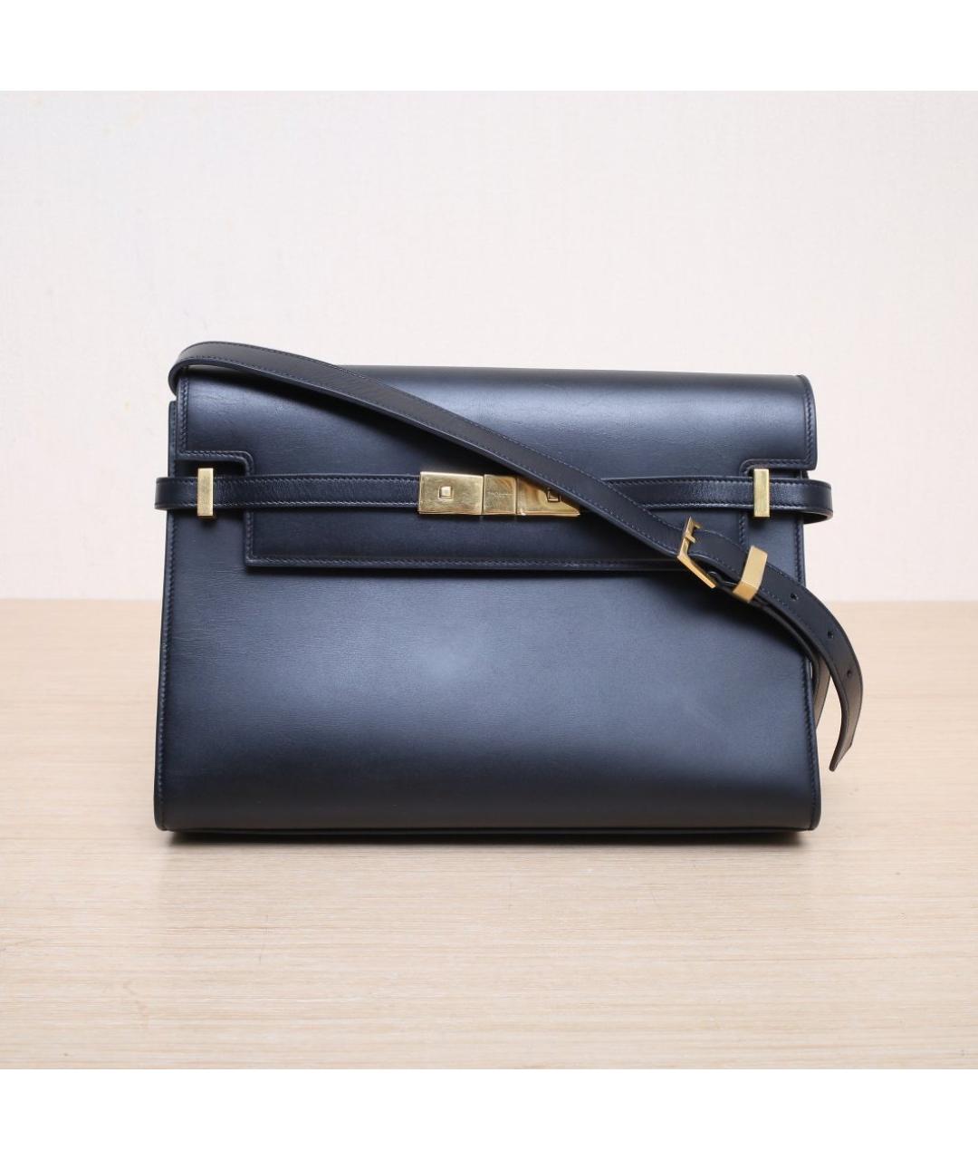 SAINT LAURENT Черная кожаная сумка через плечо, фото 3