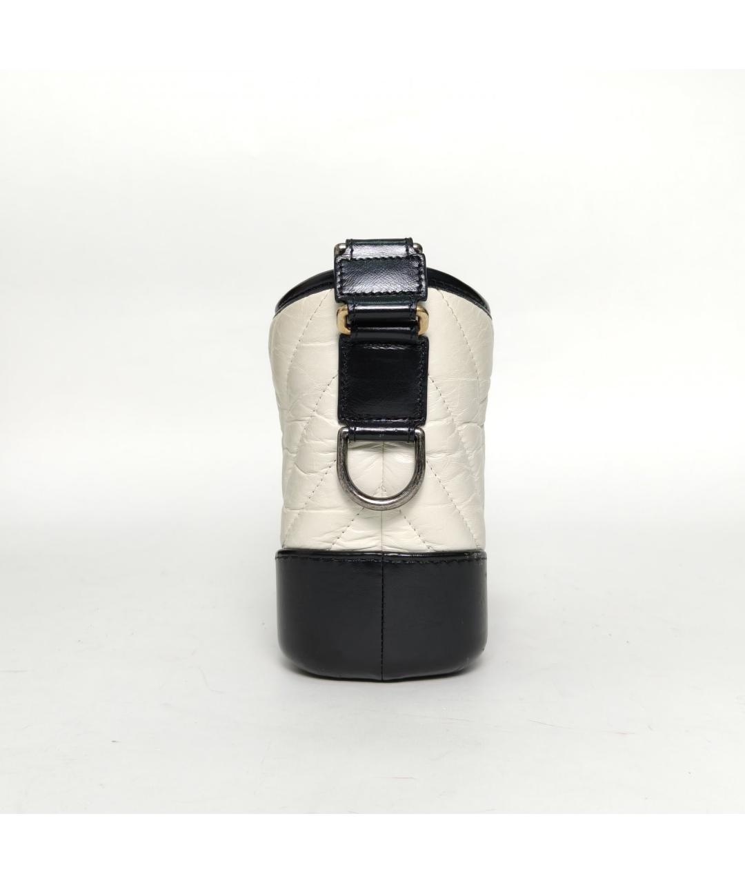 CHANEL Белая кожаная сумка через плечо, фото 4