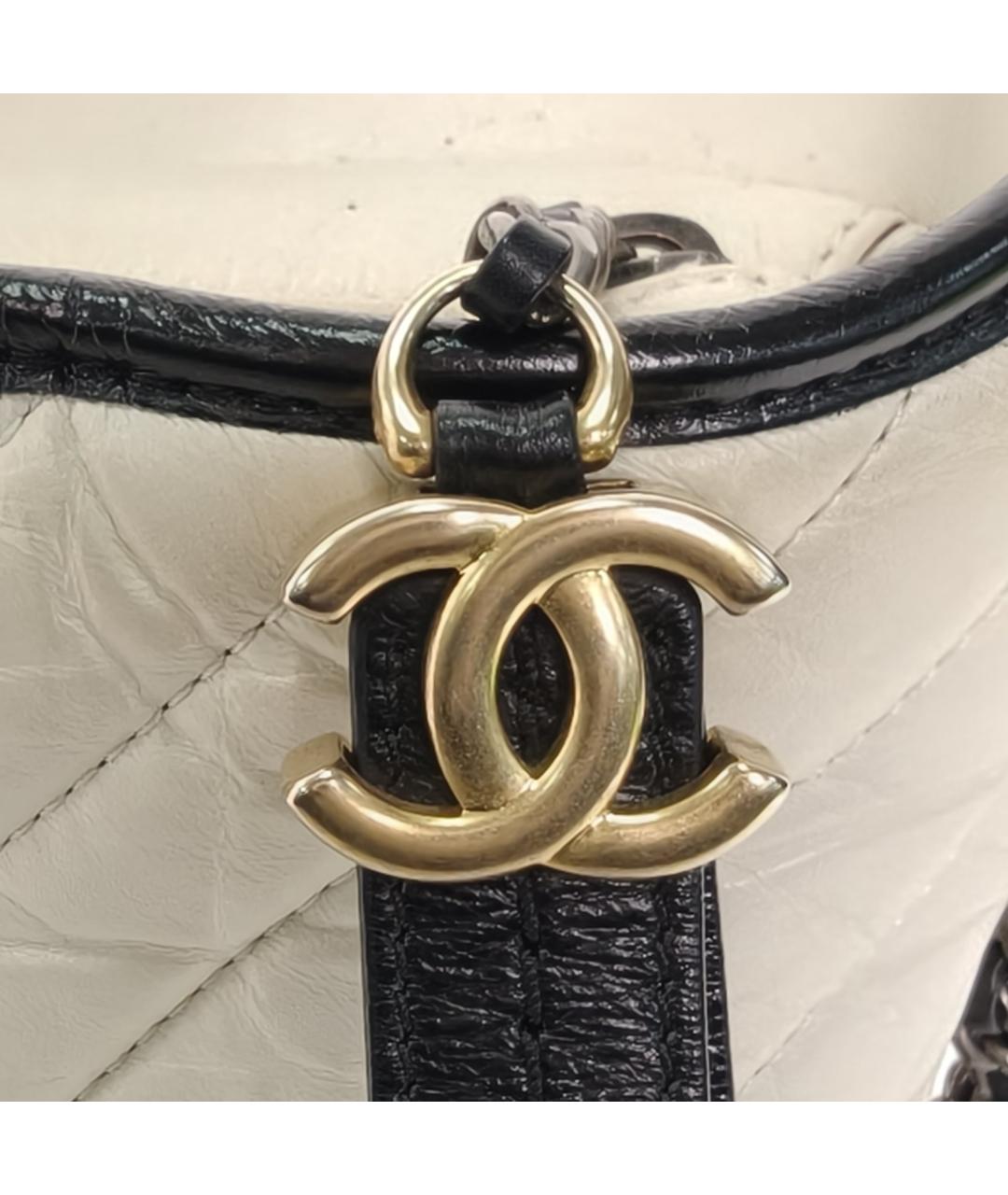 CHANEL Белая кожаная сумка через плечо, фото 6